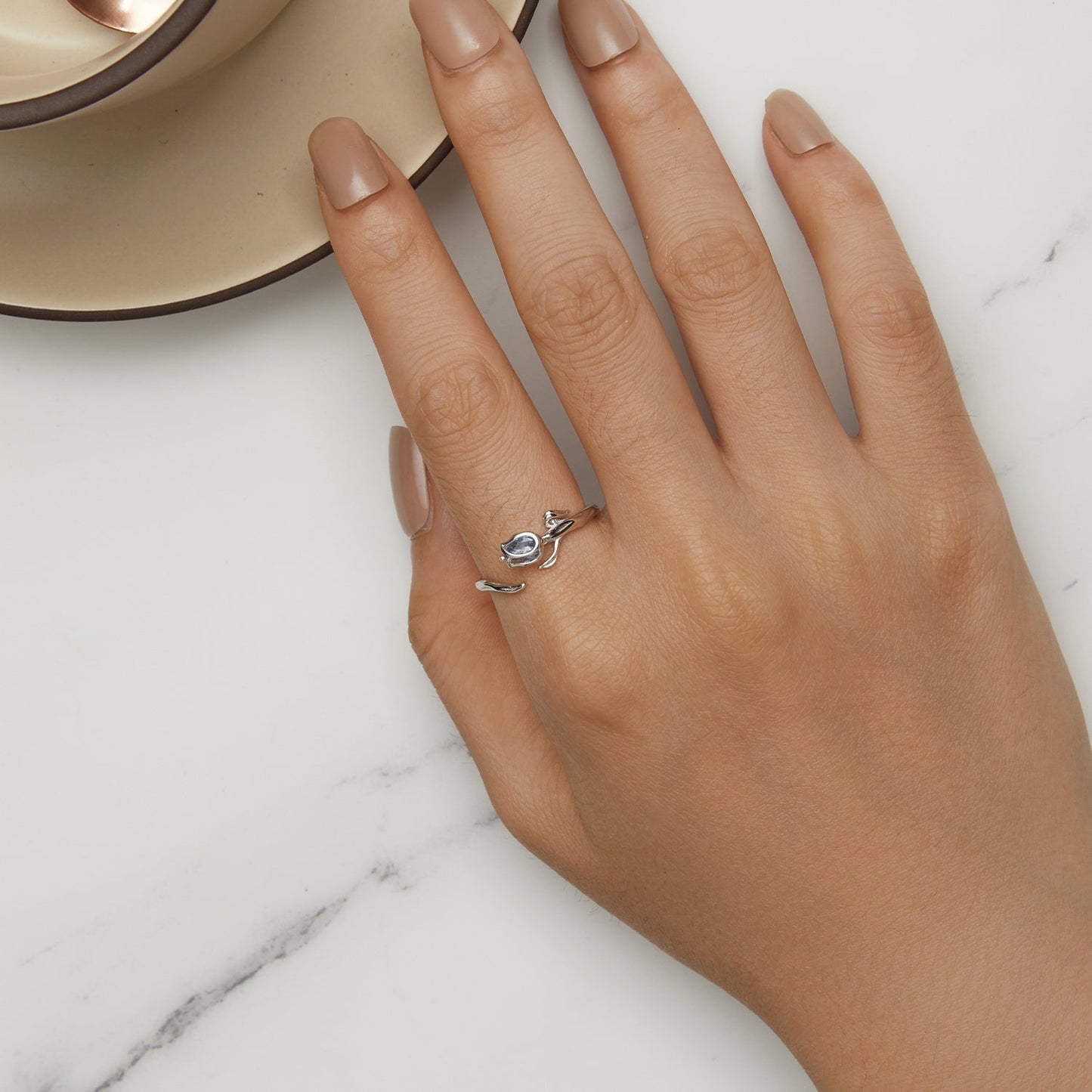 925 Sterling Silver 1.9mm Synthetic Spinel Ring for Women