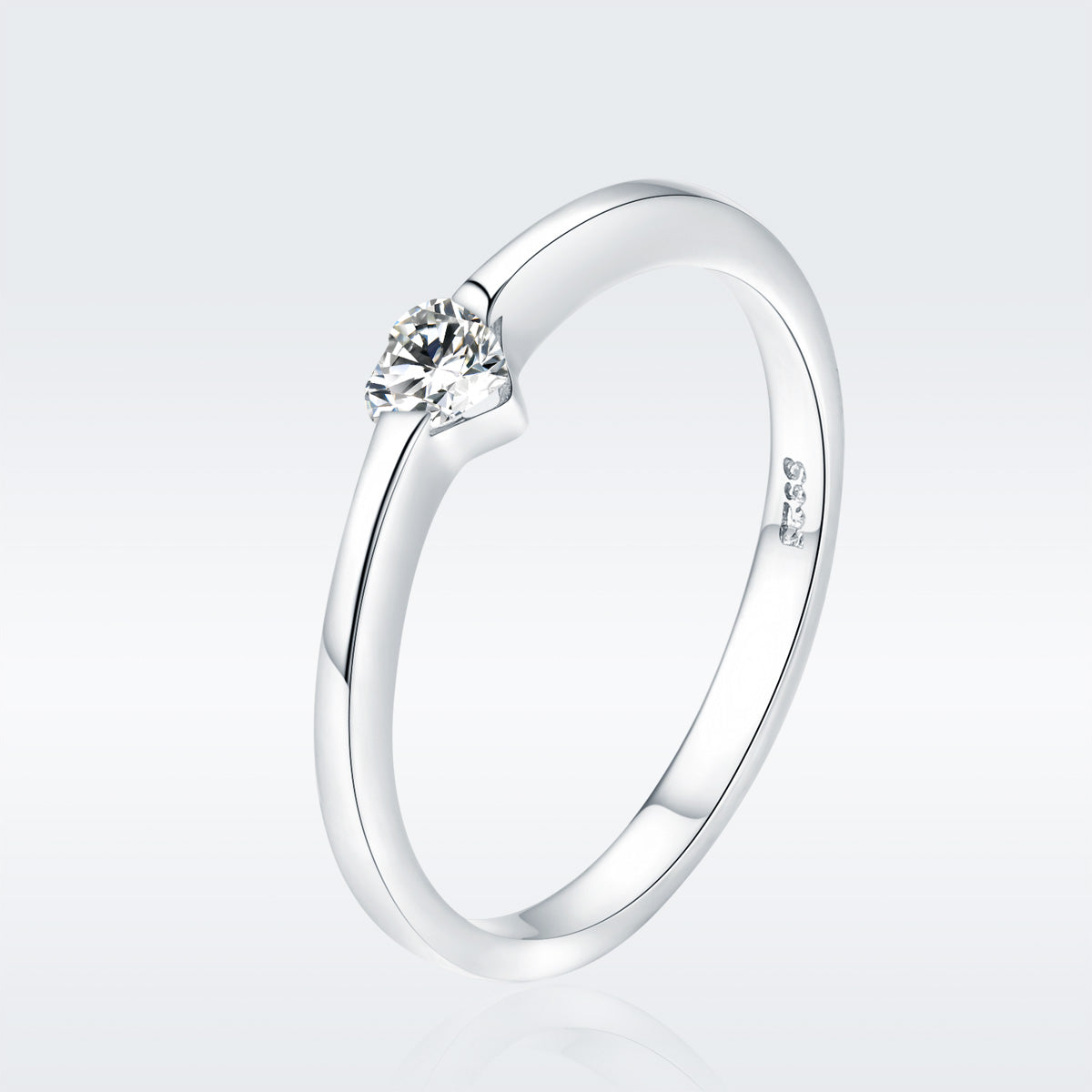 925 Sterling Silver Ring for Women Size 6.0 with Pavé Setting CZ