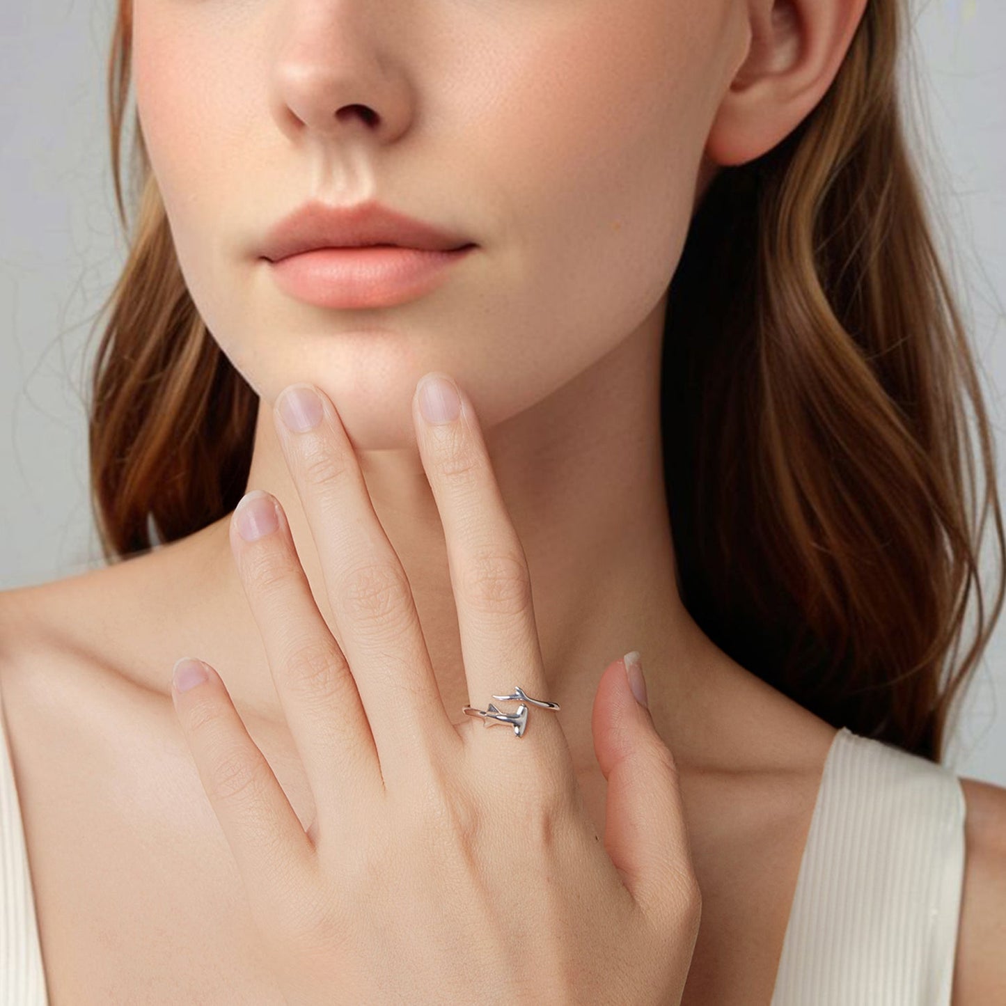 925 Sterling Silver Oxidized Silver Ring 0.16cm Width for Women