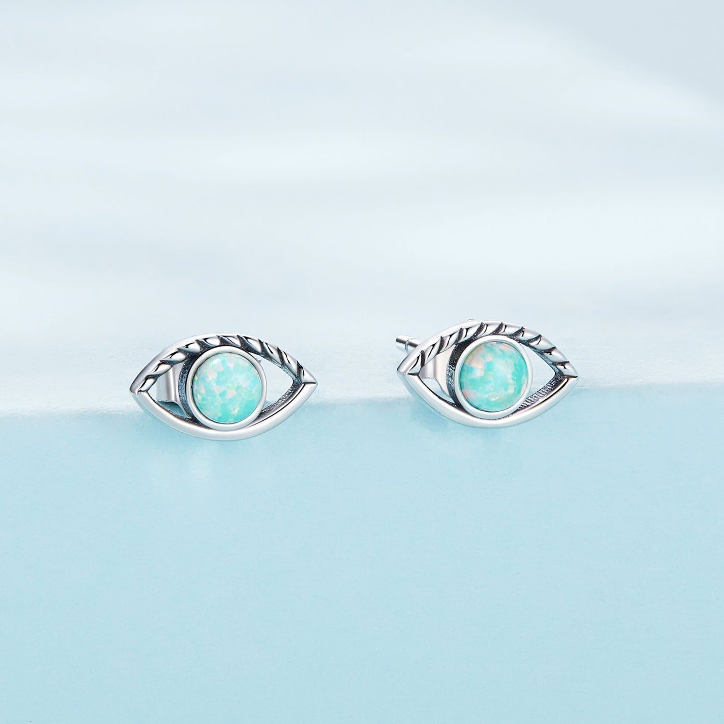 925 Sterling Silver Translucent Opal Earrings for Women