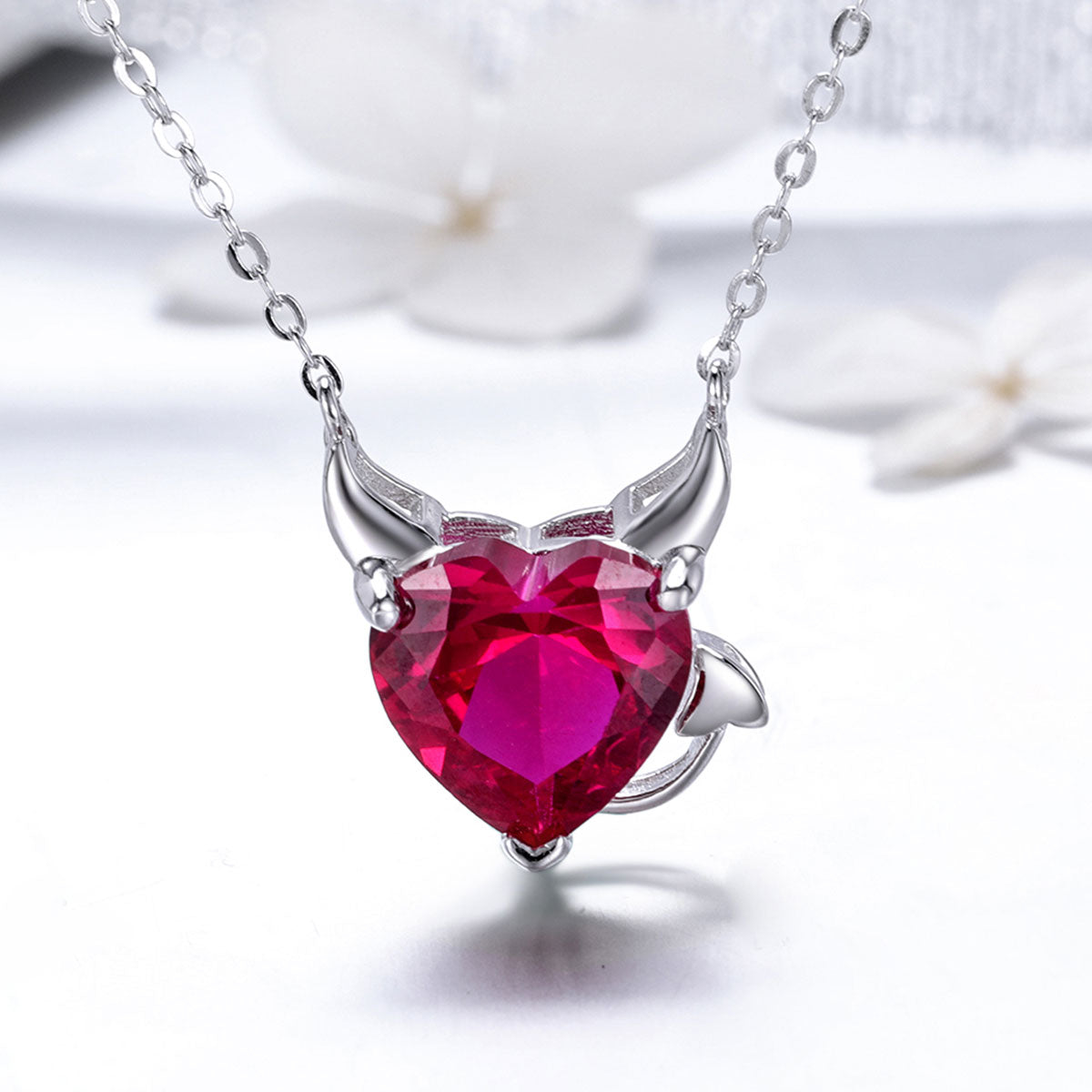 925 Sterling Silver Necklace with 1.5x1.3 cm Pendant for Women