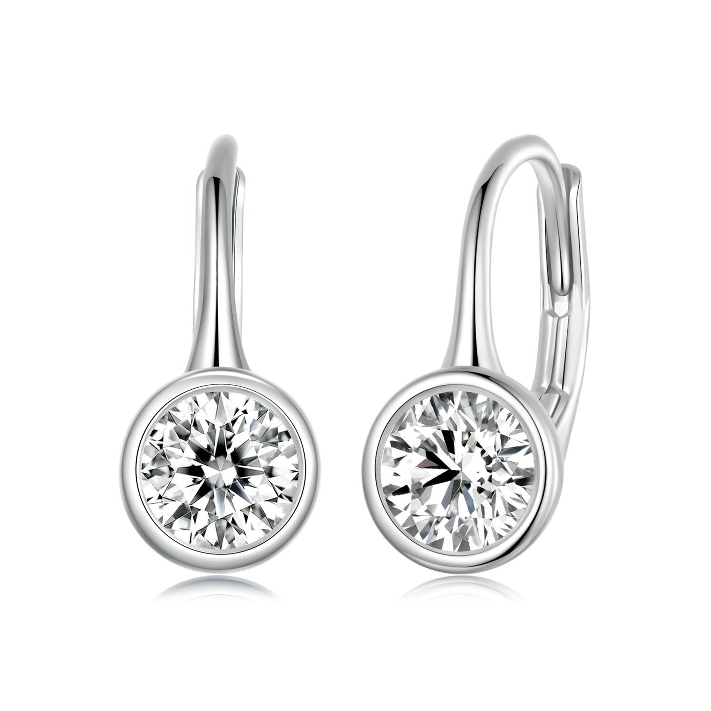 925 Sterling Silver 0.50 Carat Moissanite Earrings for Women