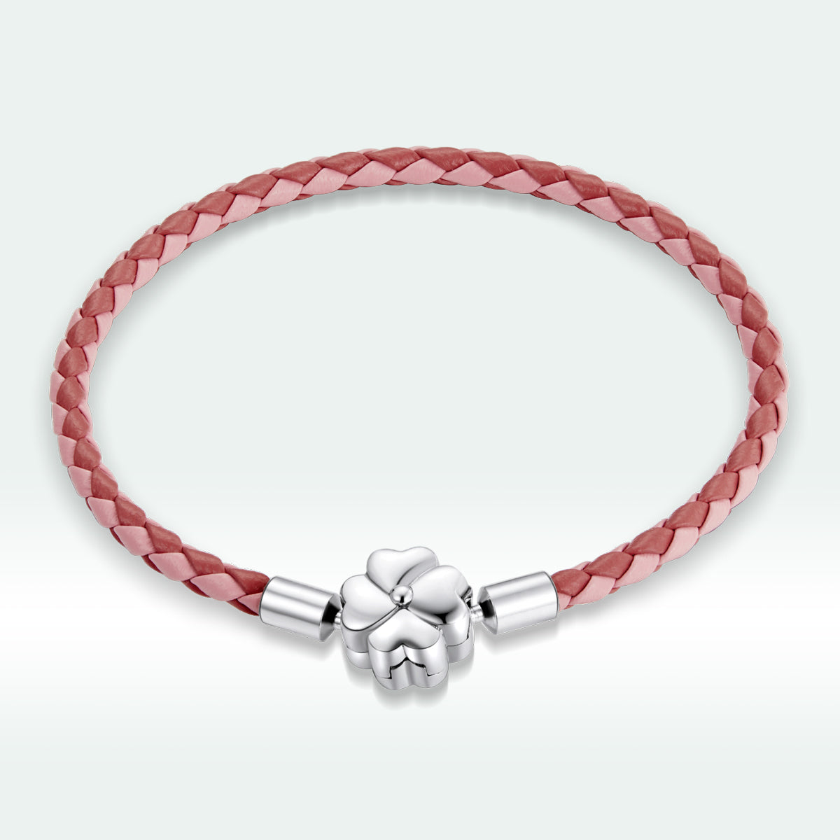 925 Sterling Silver Oxidized Leather Bracelet 17cm for Men