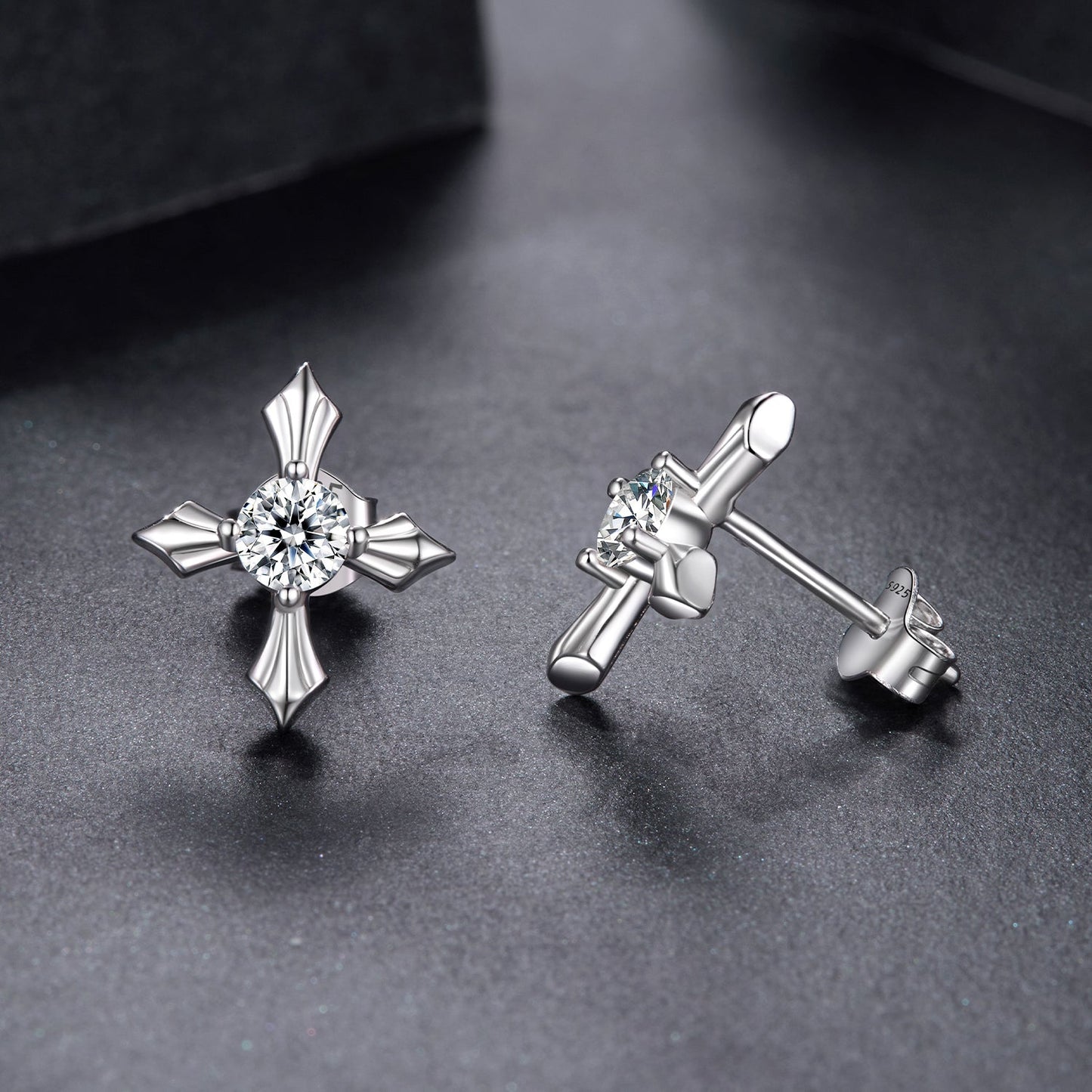 925 Sterling Silver 0.30 Carat Genuine Moissanite Earrings for Women