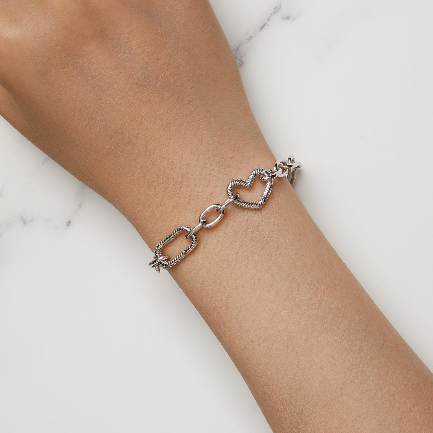 925 Sterling Silver Plated 190mm Bracelet for Women
