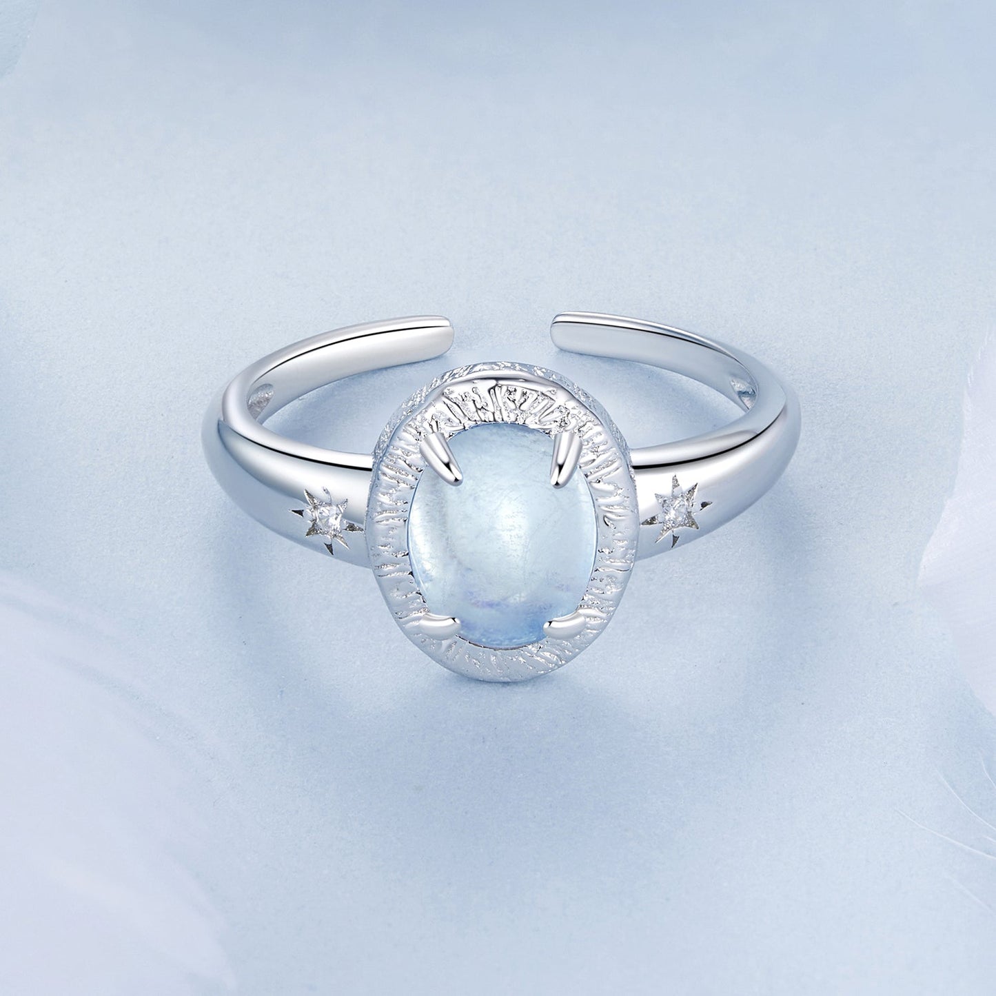 925 Sterling Silver Ring with Pavé Setting CZ, 0.2cm Width, White Gold Plated, Style E, Women