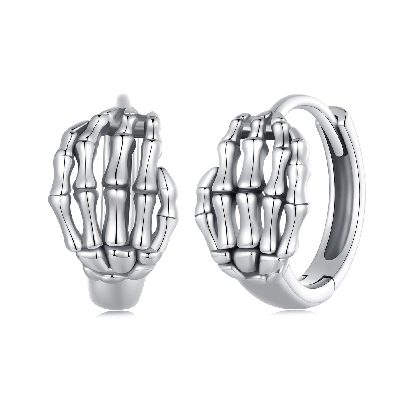 925 Sterling Silver Oxidized Earrings 12x7mm for Women