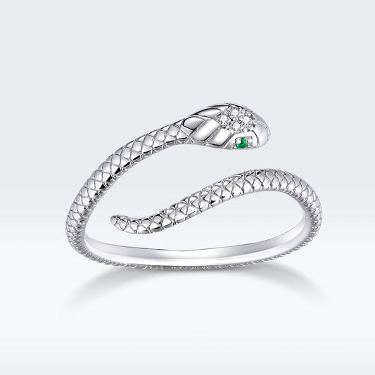 925 Sterling Silver CZ Plated Platinum Ring - Slim and Elegant Style