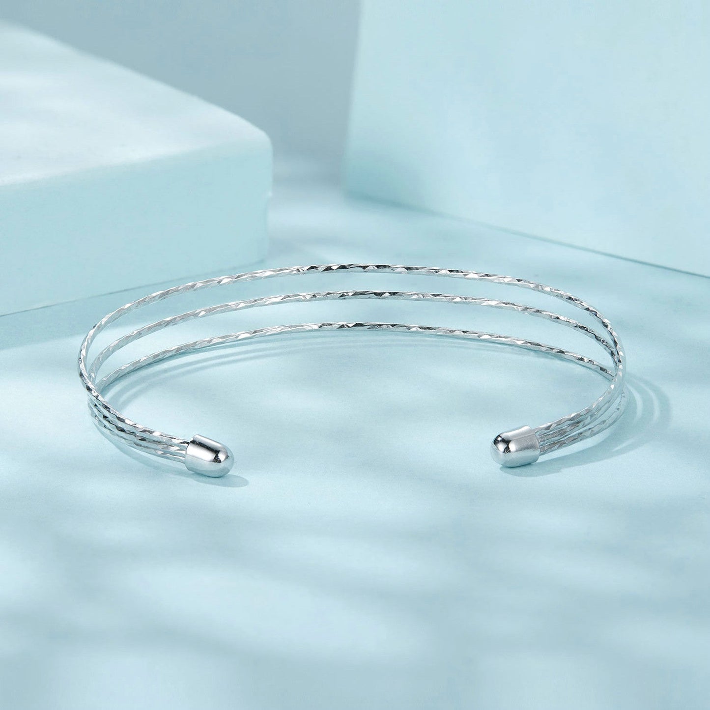 925 Sterling Silver White Gold Plated Bracelet for Women