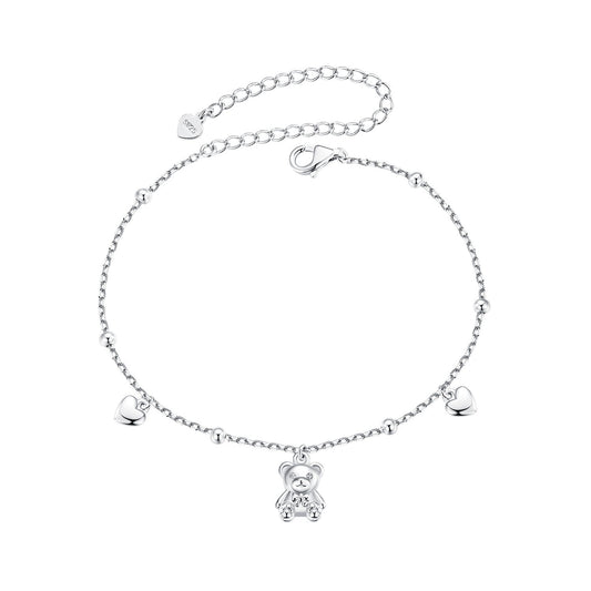 925 Sterling Silver Bracelet with Pavé Setting CZ, 150+60mm Length for Women