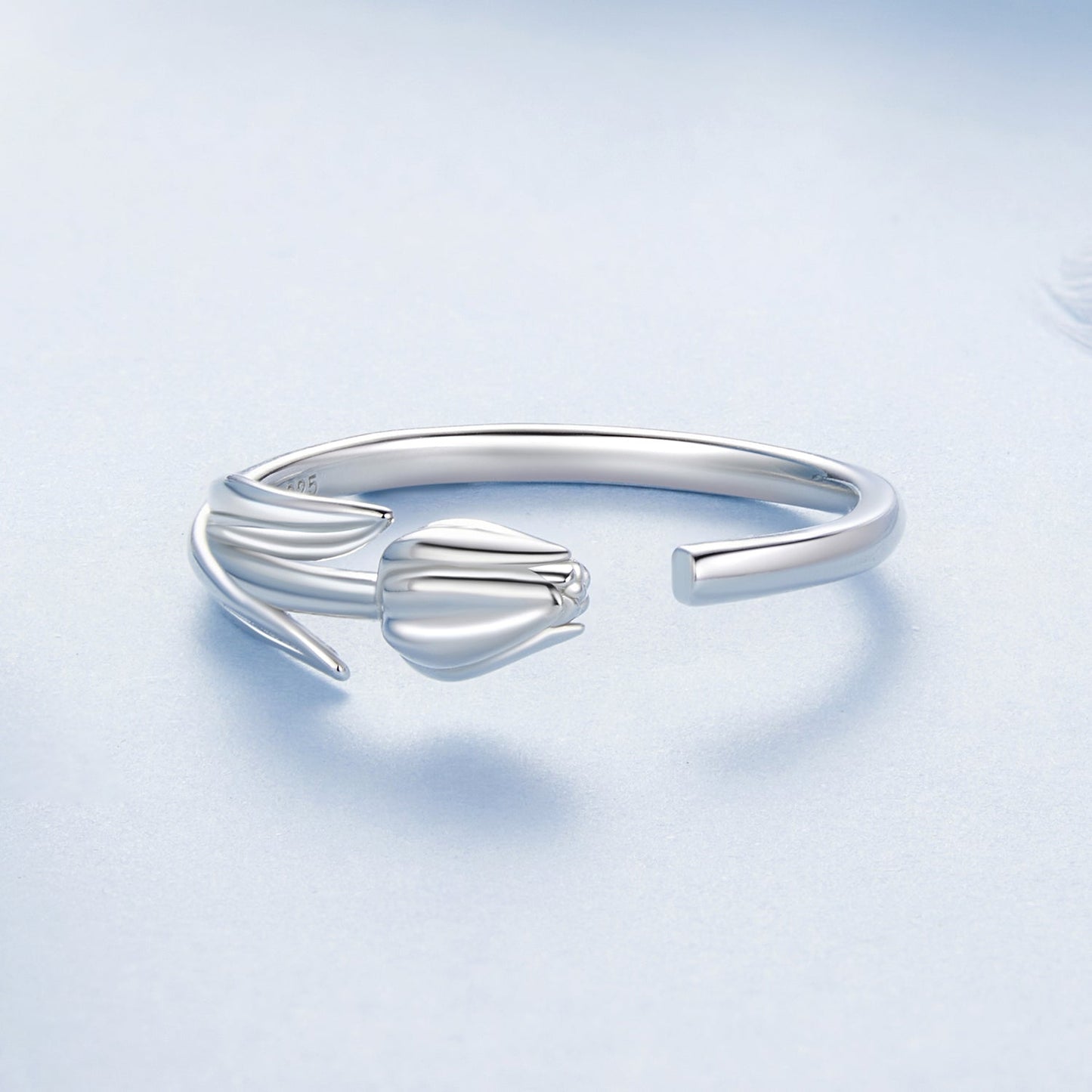 925 Sterling Silver Plated White Gold 0.18cm Rings for Women