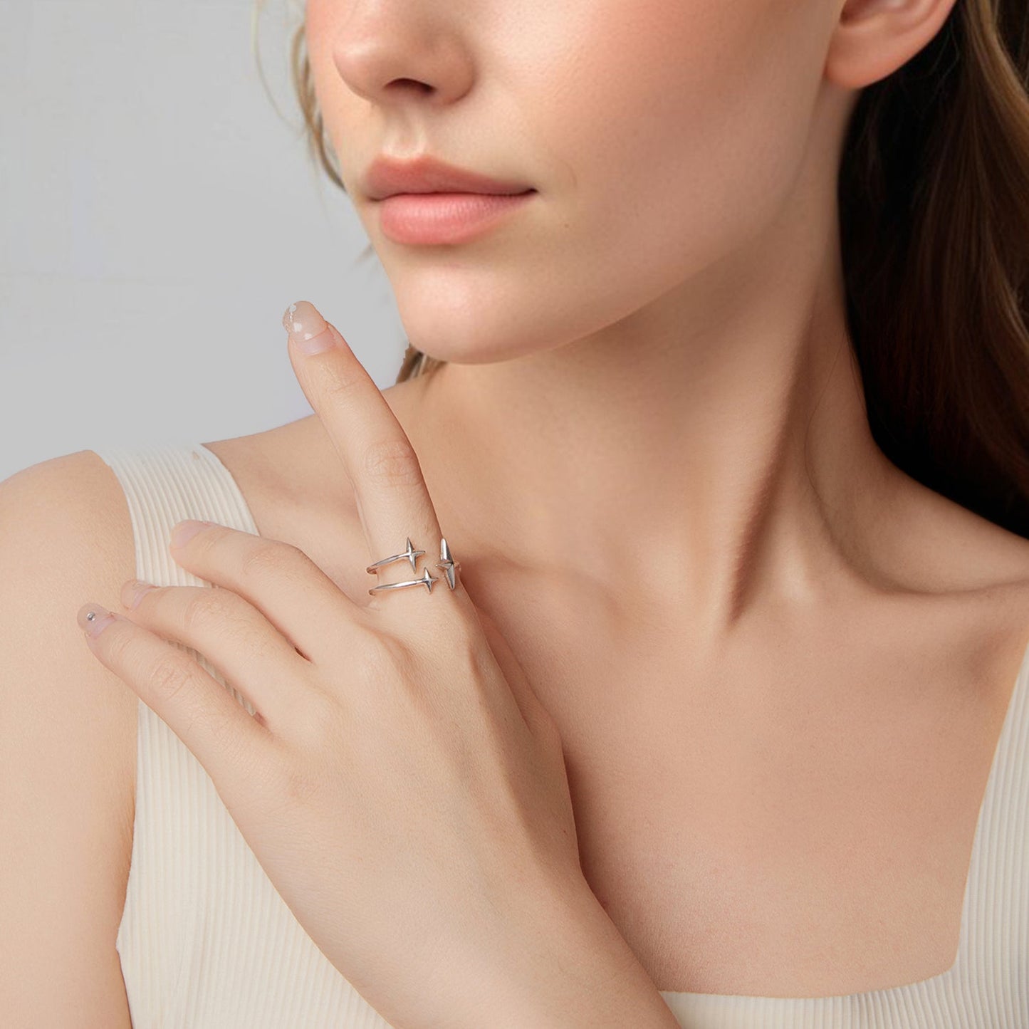 925 Sterling Silver Oxidized Silver Ring for Women