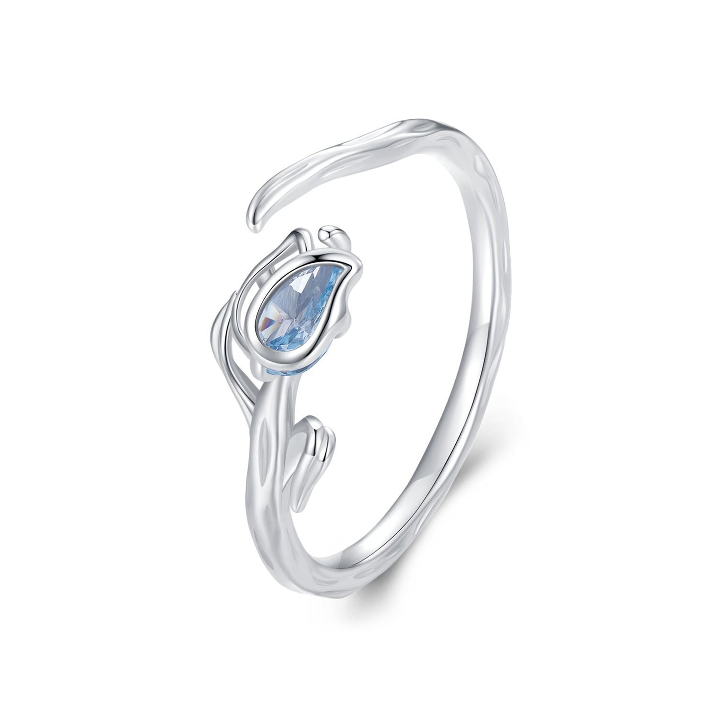 925 Sterling Silver 1.9mm Synthetic Spinel Ring for Women