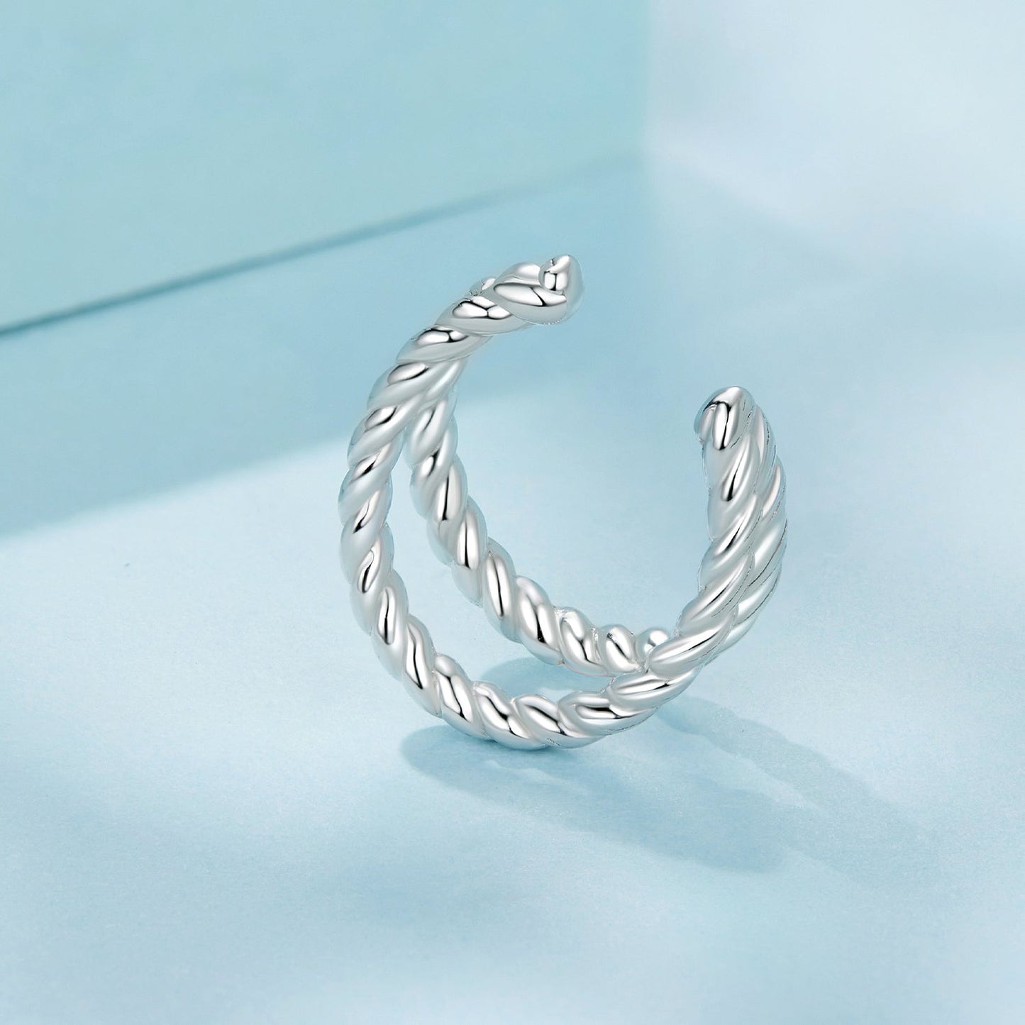 925 Sterling Silver White Gold Plated Hoop Earrings 0.7x1.3cm for Women