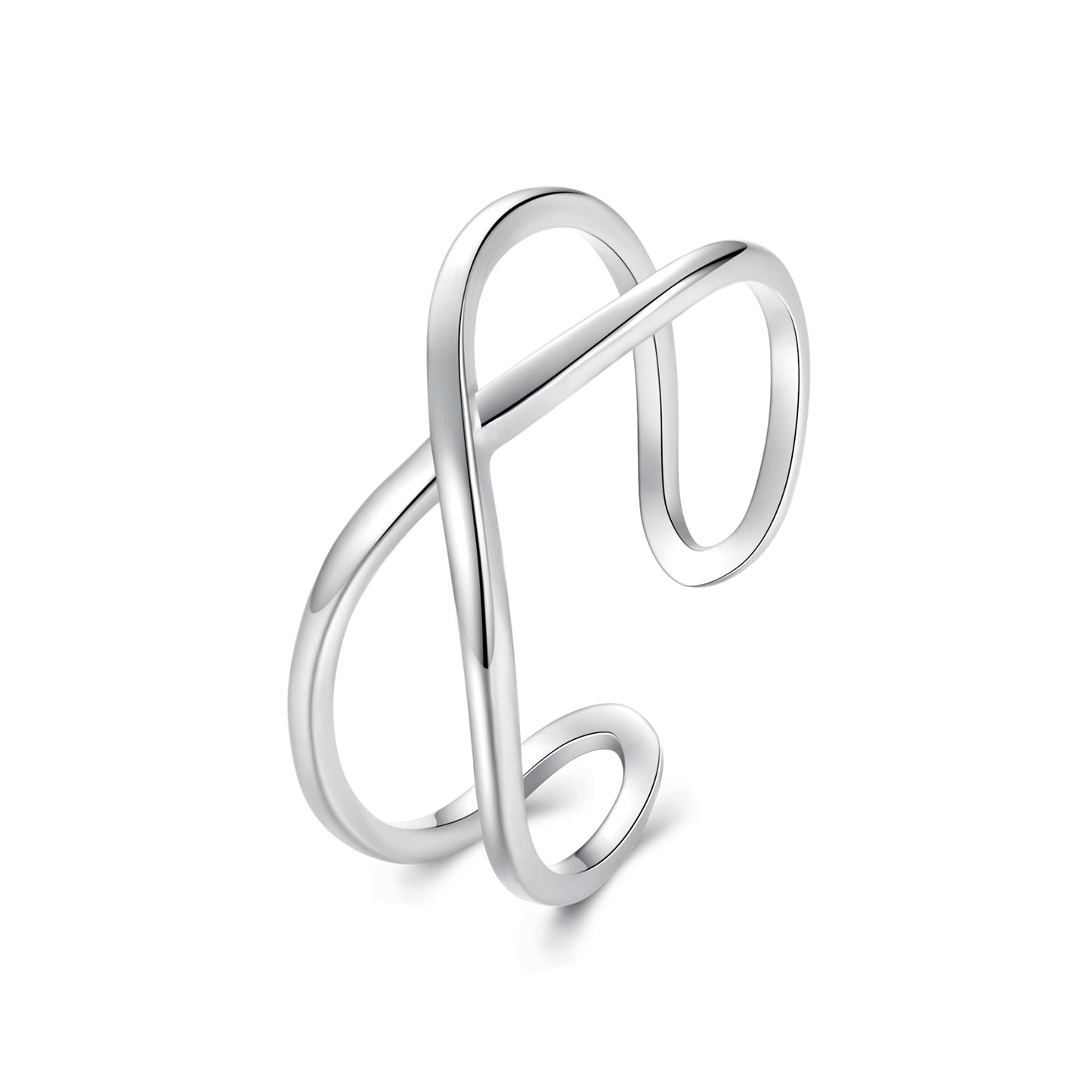 925 Sterling Silver Oxidized 0.7cm Ring for Women