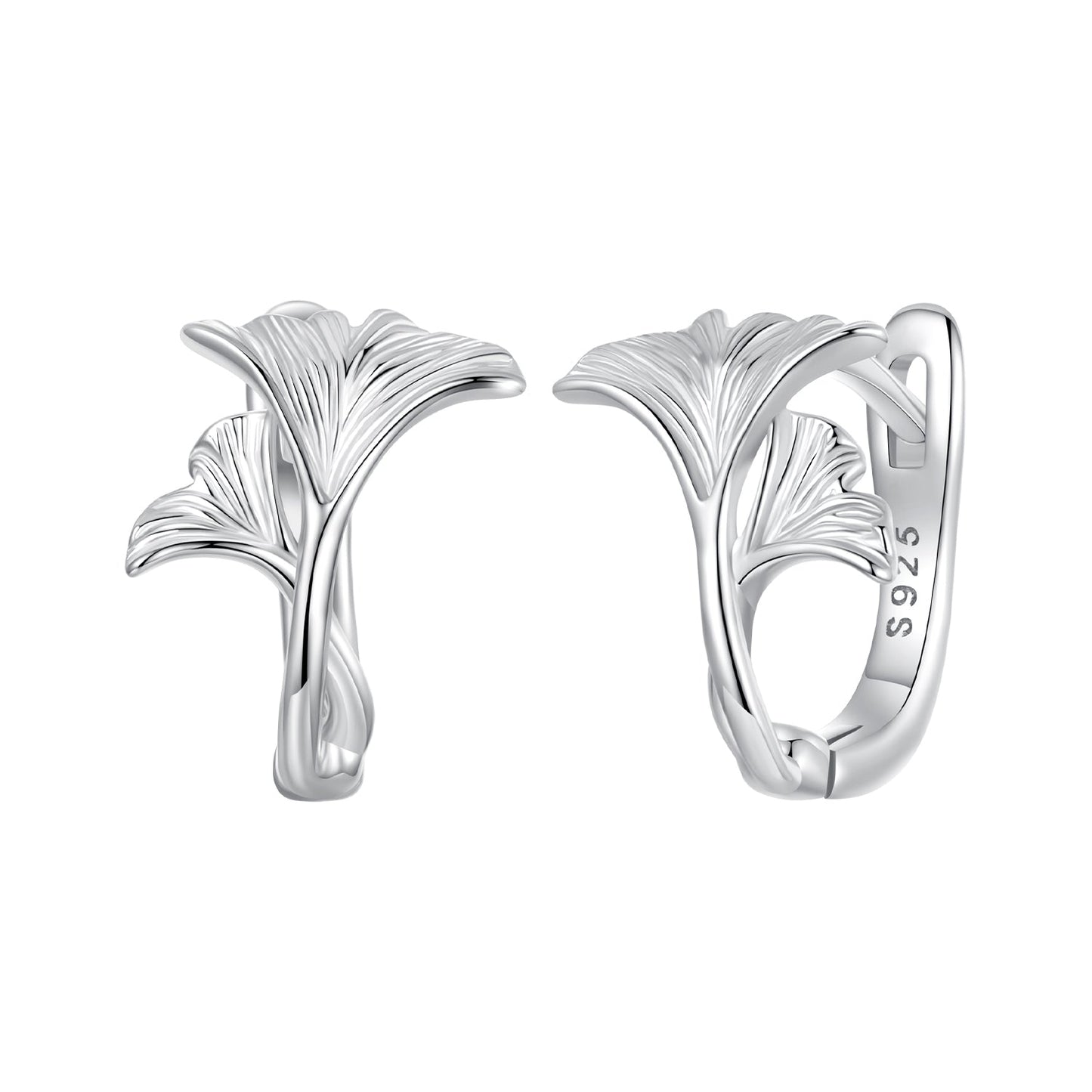 925 Sterling Silver Earrings - 1.3*0.95cm - Plated White Gold - For Women