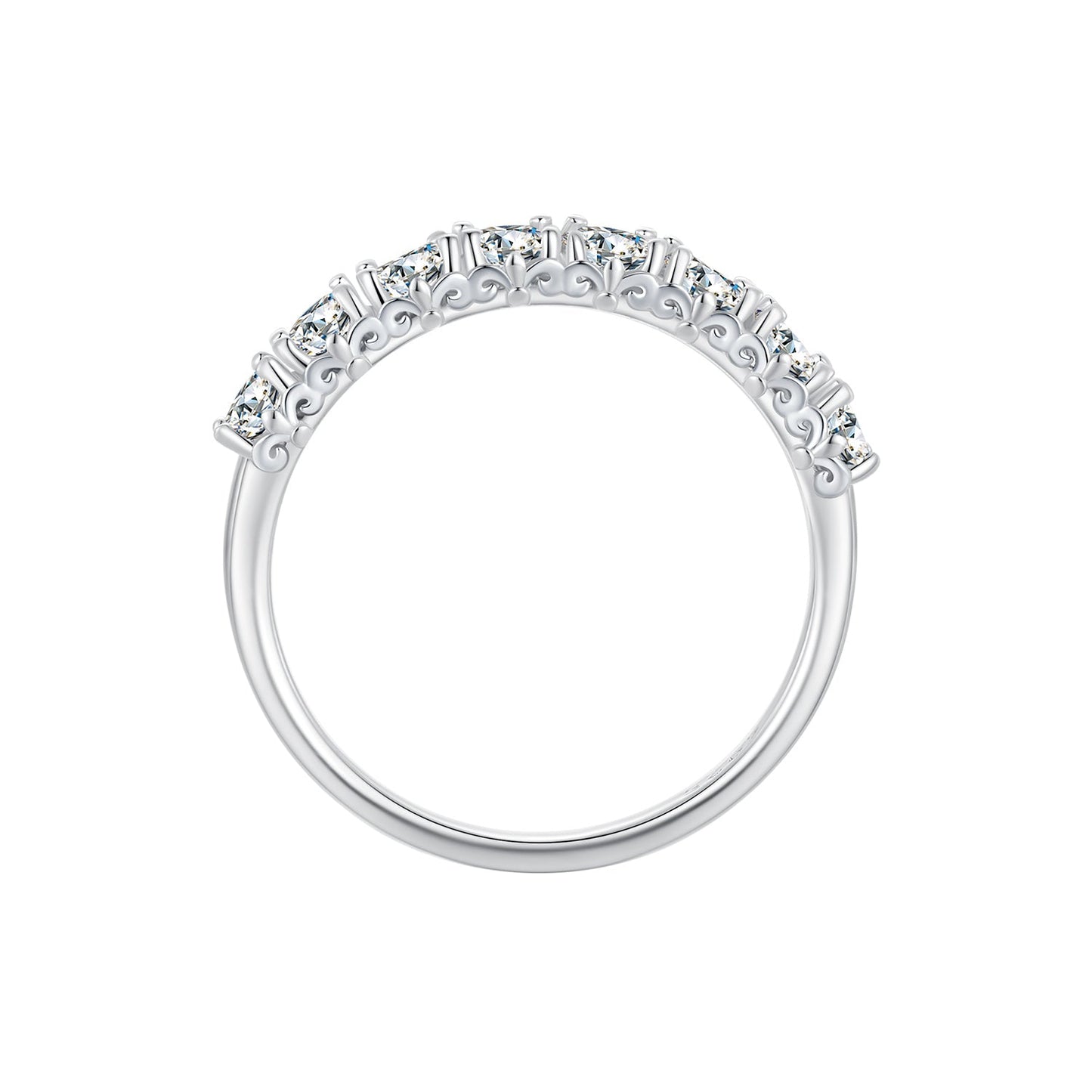 925 Sterling Silver Plated Moissanite Ring Size 5 for Women