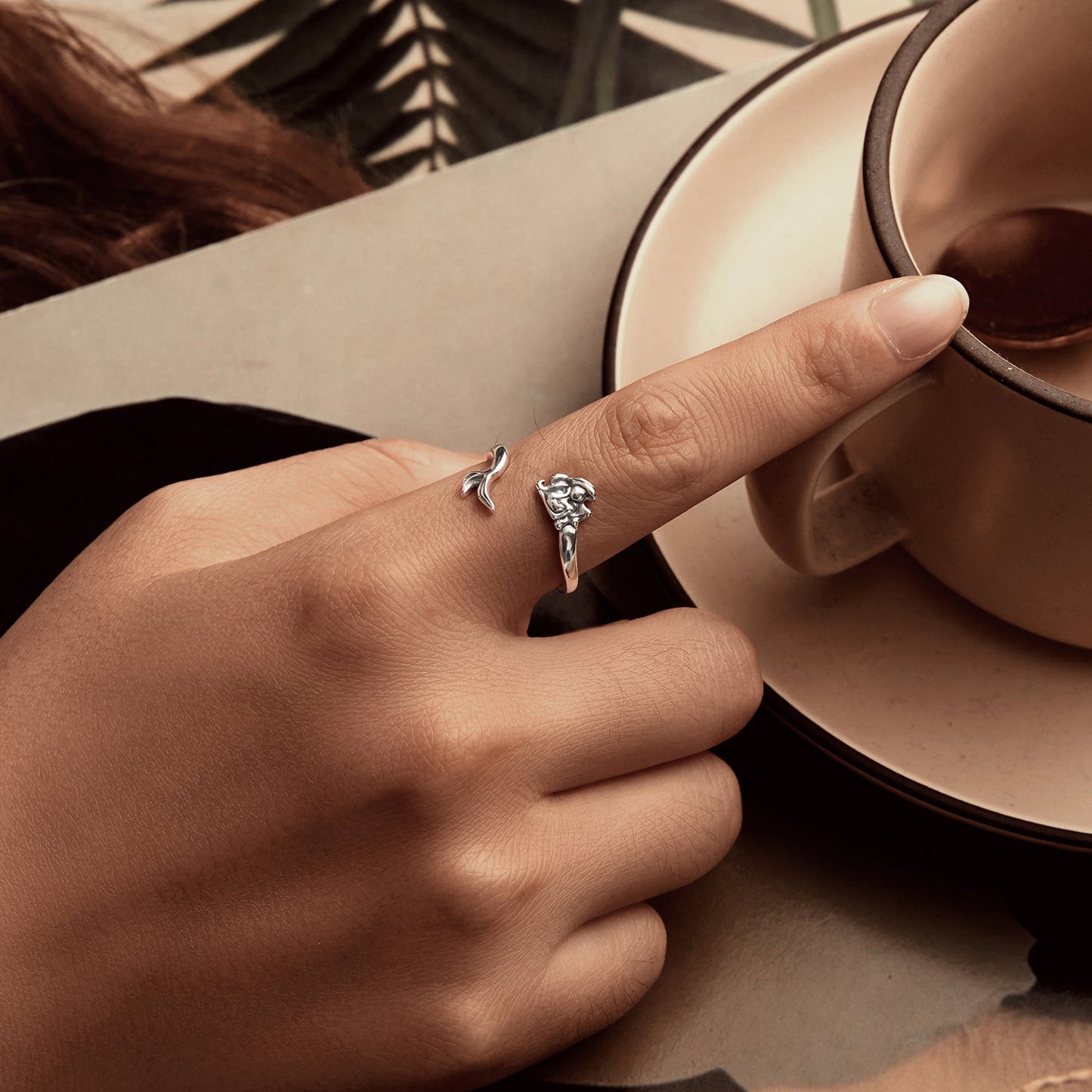 925 Sterling Silver Oxidized Silver 0.17cm Ring