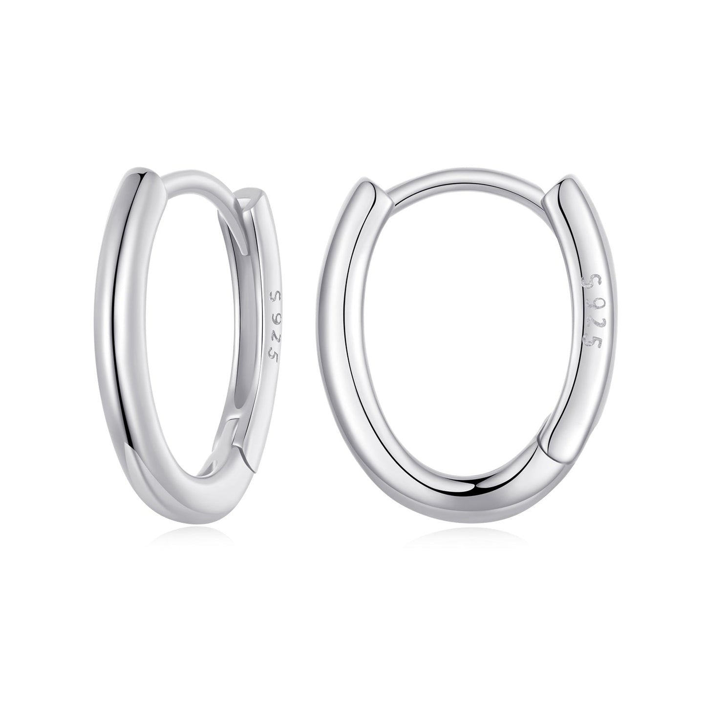925 Sterling Silver Earrings - 14x2mm with Oxidized Finish for Women