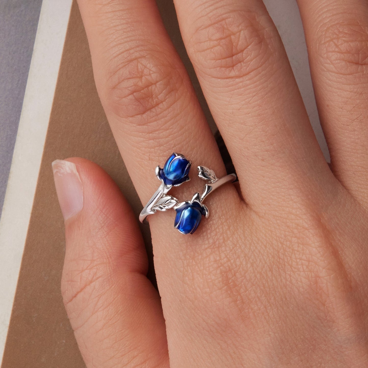 925 Sterling Silver Enamel 0.15cm Ring for Women