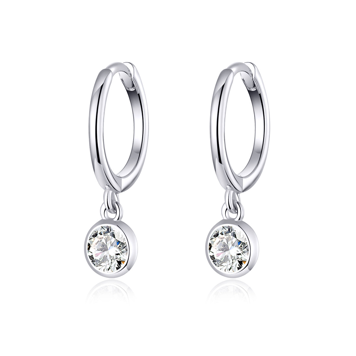 925 Sterling Silver Gold Plated Pavé Setting CZ Earrings for Women