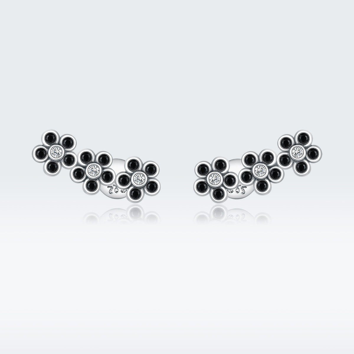 925 Sterling Silver Earrings with Pavé Setting CZ