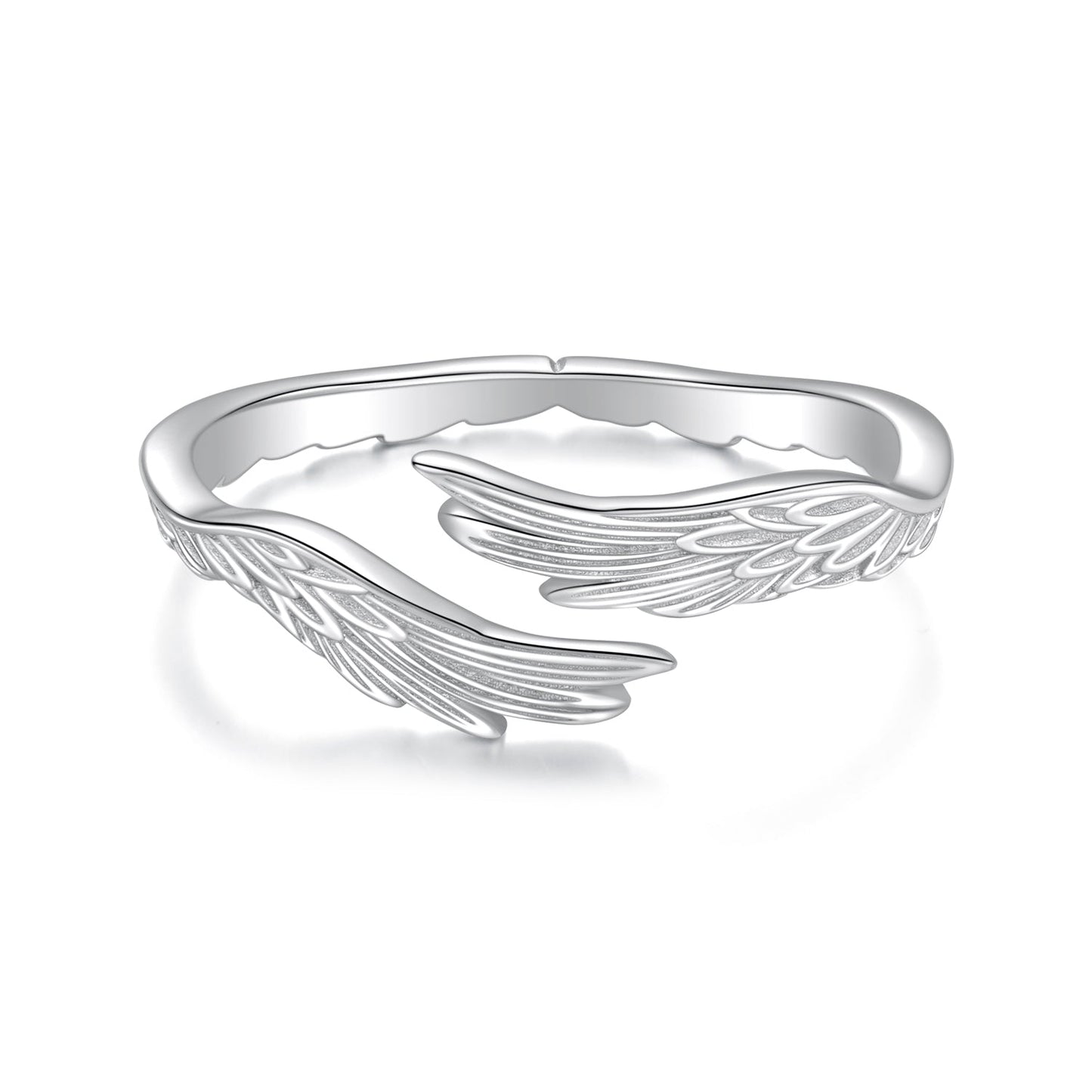 925 Sterling Silver White Gold Plated 0.2cm Ring for Women