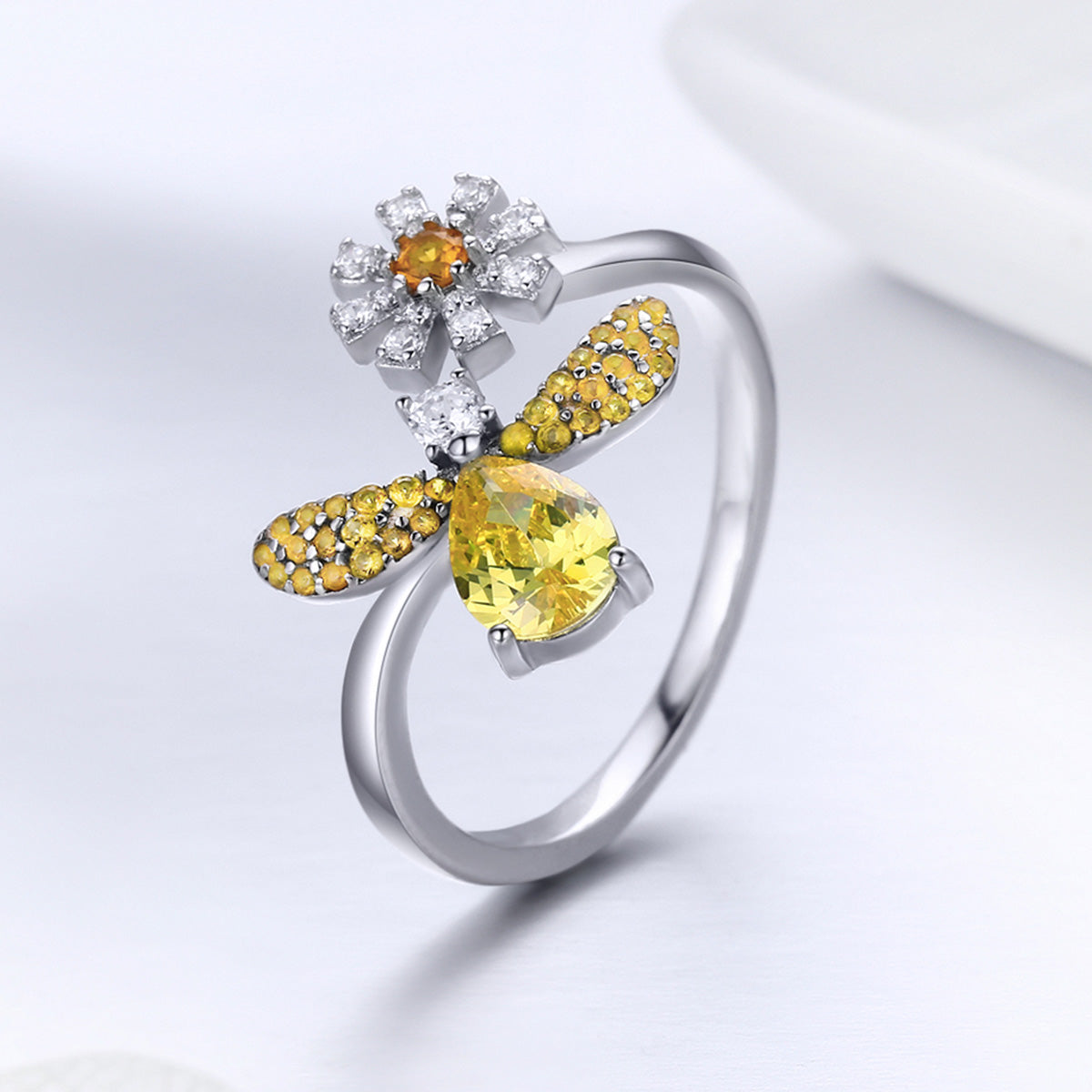 925 Sterling Silver Ring - 0.2cm Width, 1.6*1.5cm Size for Women