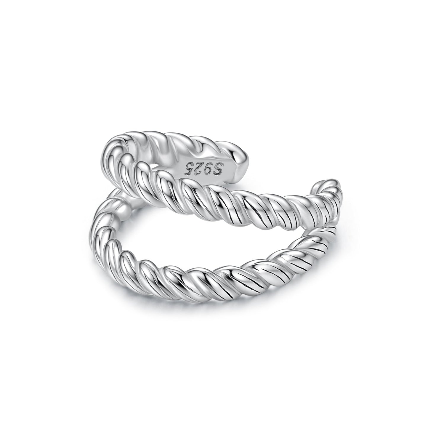925 Sterling Silver White Gold Plated Hoop Earrings 0.7x1.3cm for Women