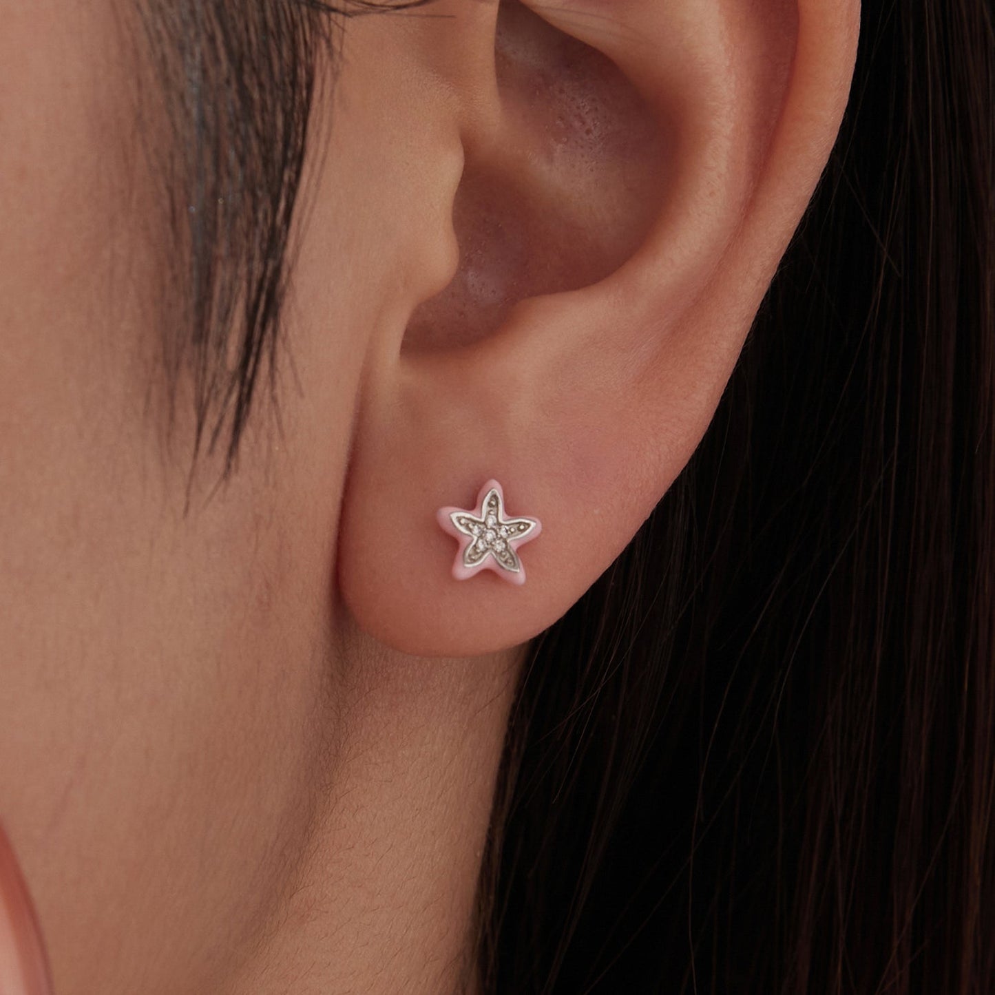 925 Sterling Silver Enamel CZ Earrings for Women