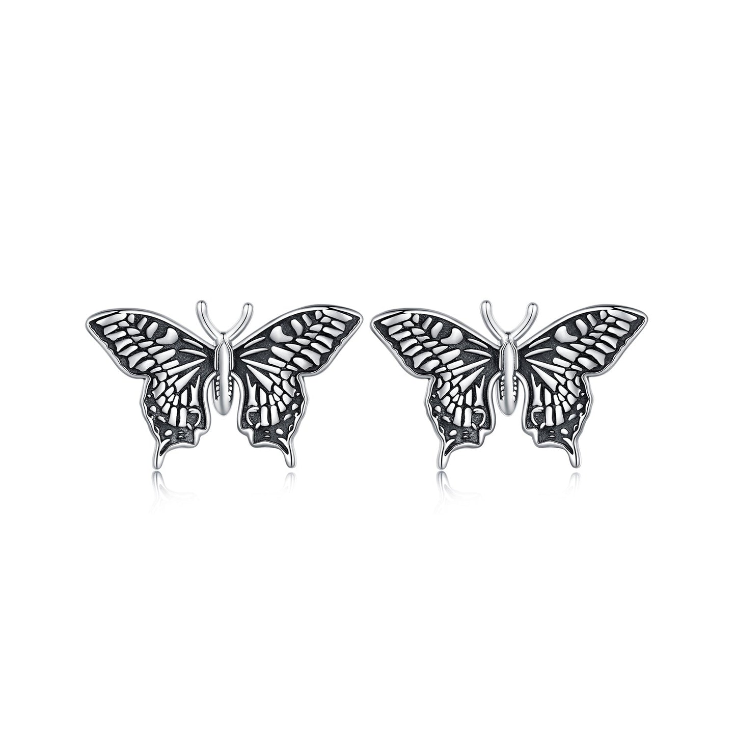 925 Sterling Silver Oxidized Earrings