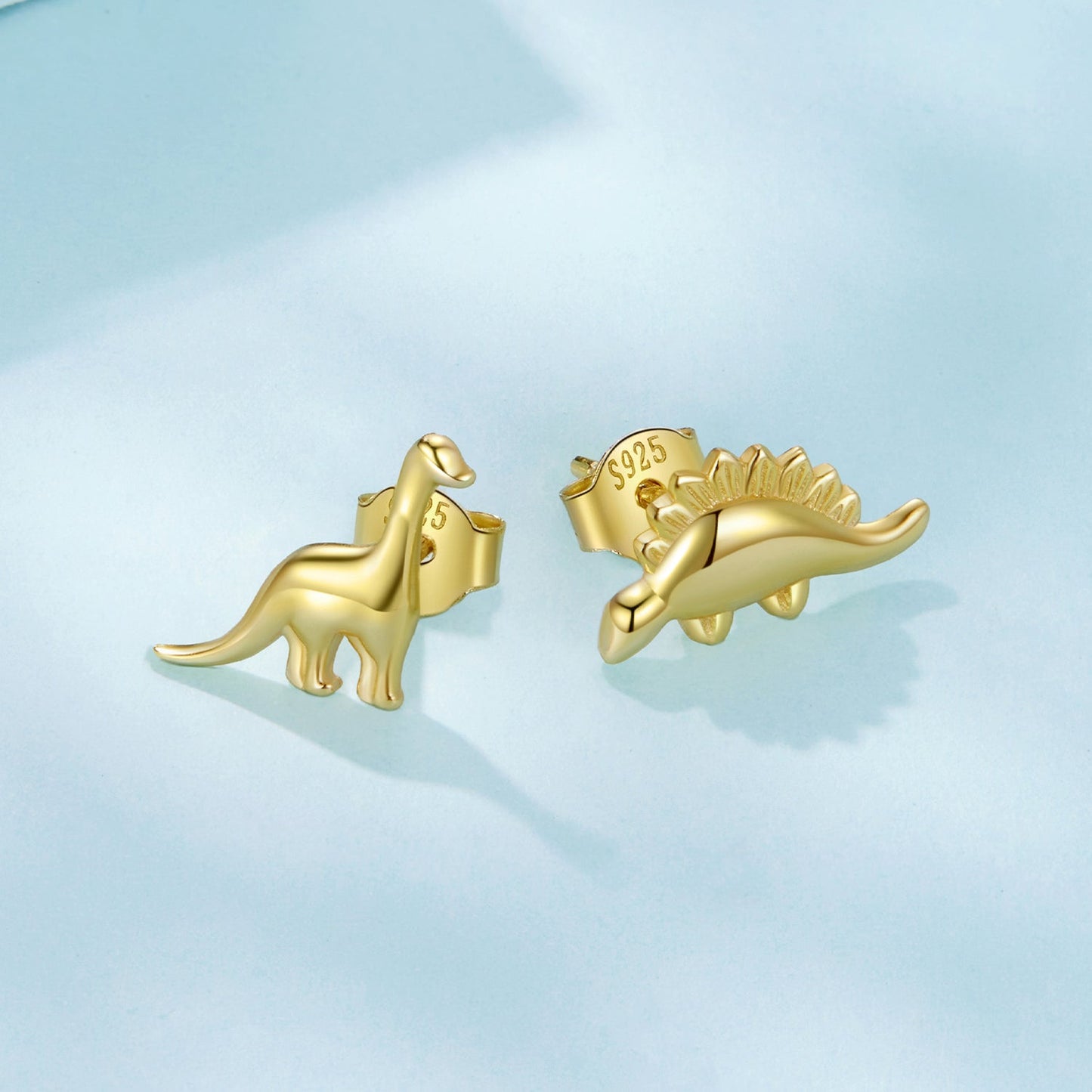 925 Sterling Silver Earrings with Oxidized Finish, 1.1*1cm & 1.2*0.6cm for Women