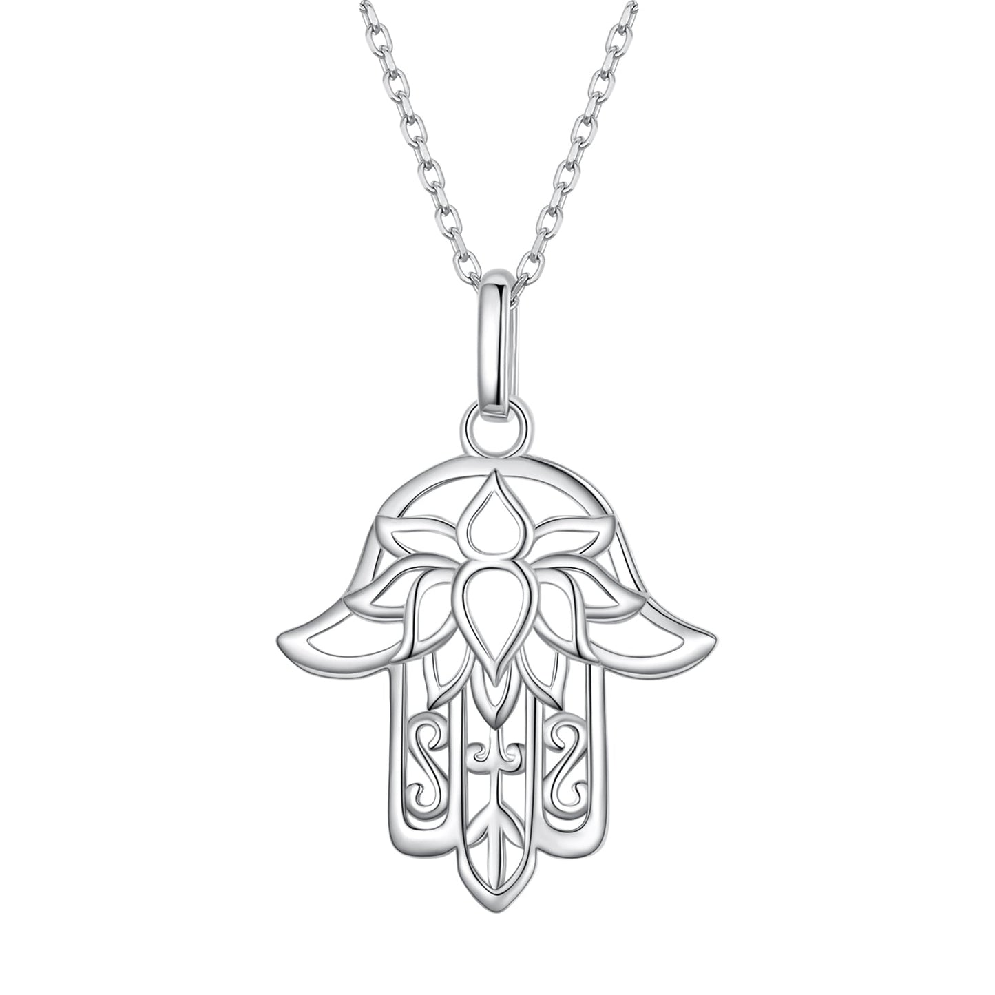 S925 Sterling Silver Plated Platinum Adjustable Necklace for Women