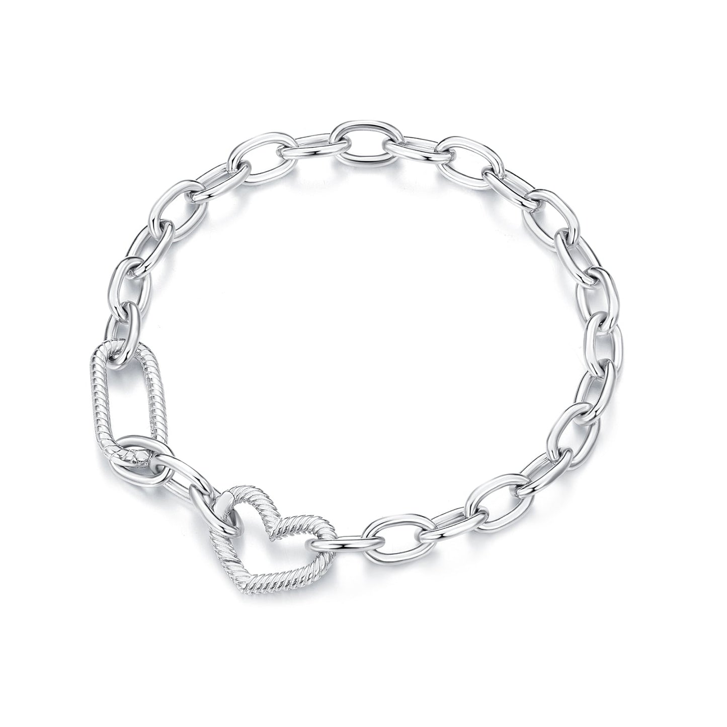 925 Sterling Silver Plated 190mm Bracelet for Women