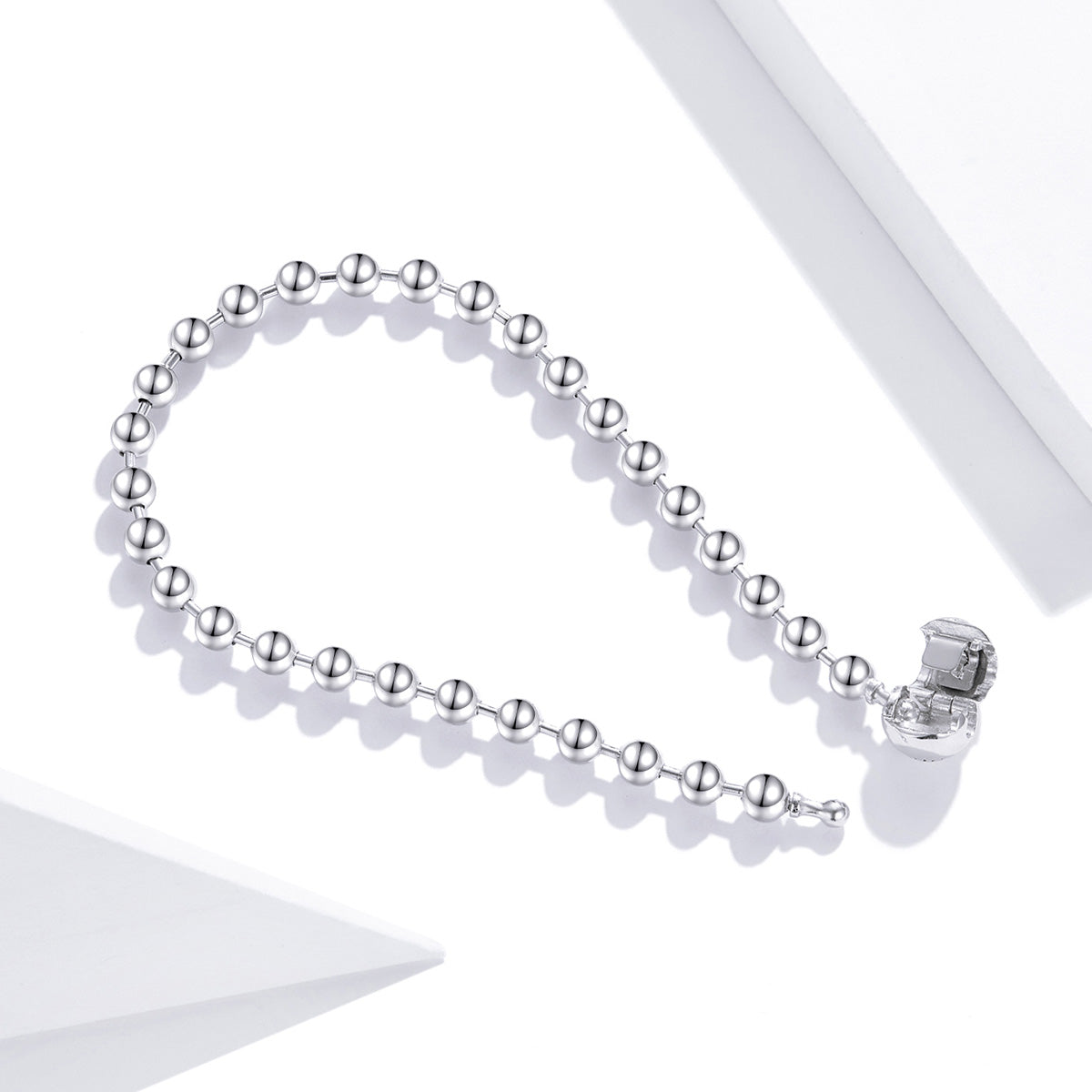 925 Sterling Silver Bracelet 17cm Oxidized & Platinum Plated for Women