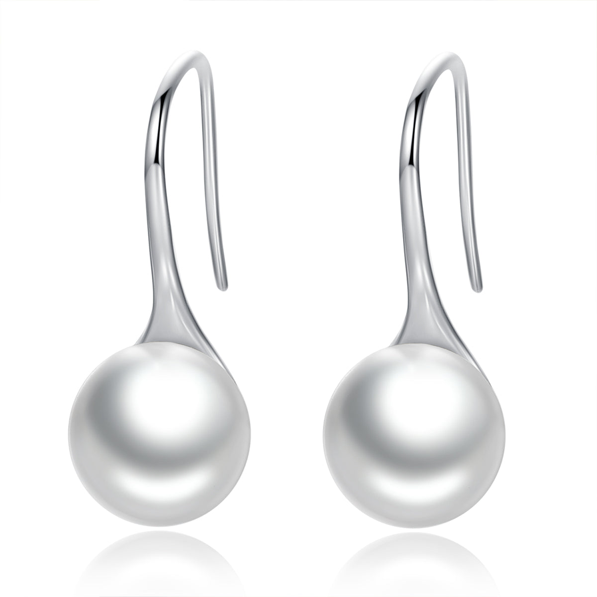 925 Sterling Silver Genuine Shell Pearl Earrings for Women