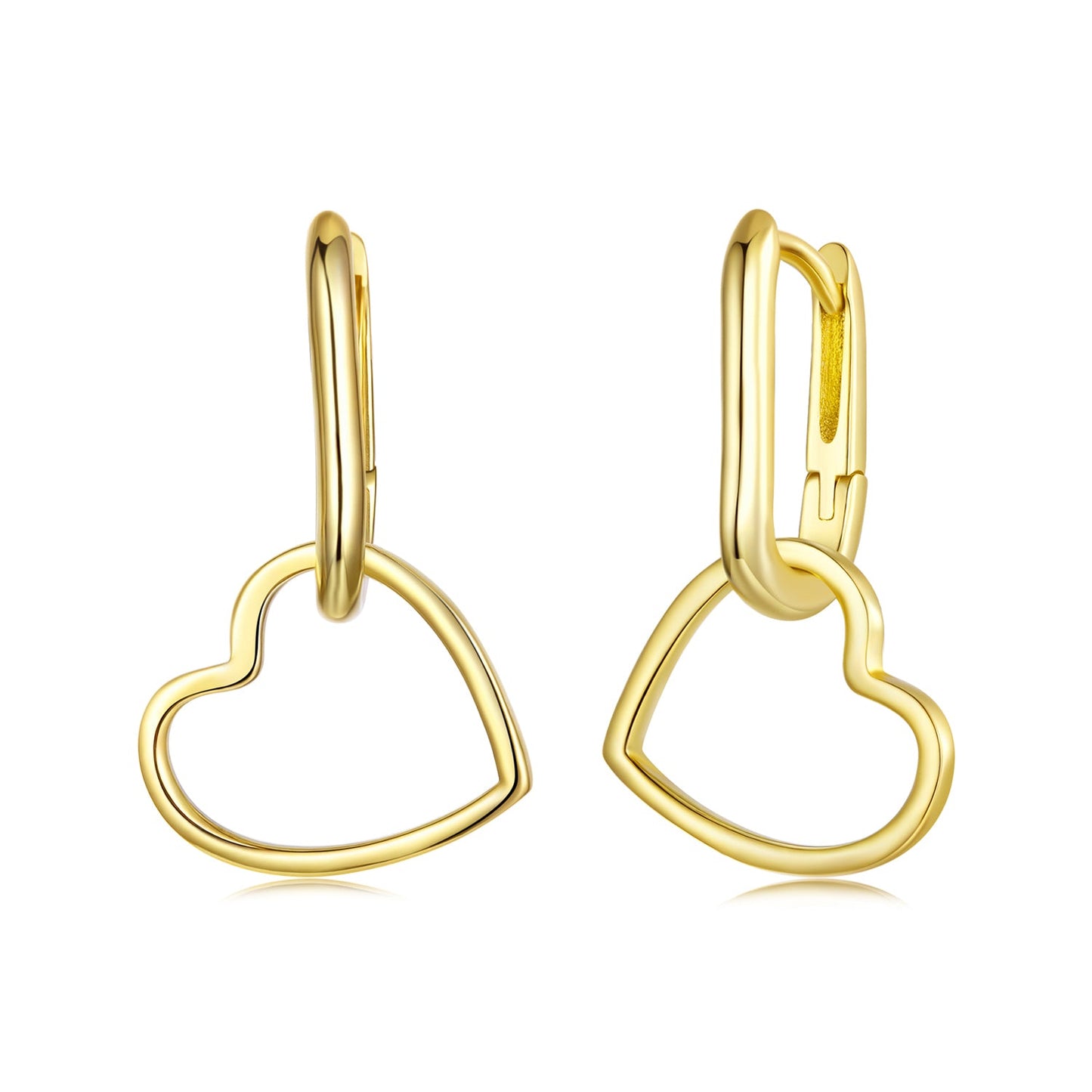 925 Sterling Silver Earrings with Love Pendant for Women