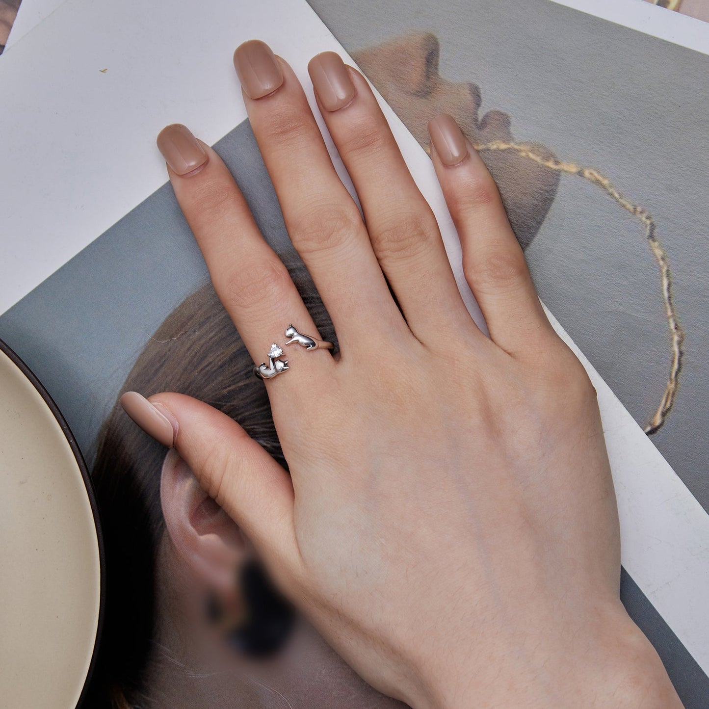 925 Sterling Silver 3mm Pavé Setting CZ Ring