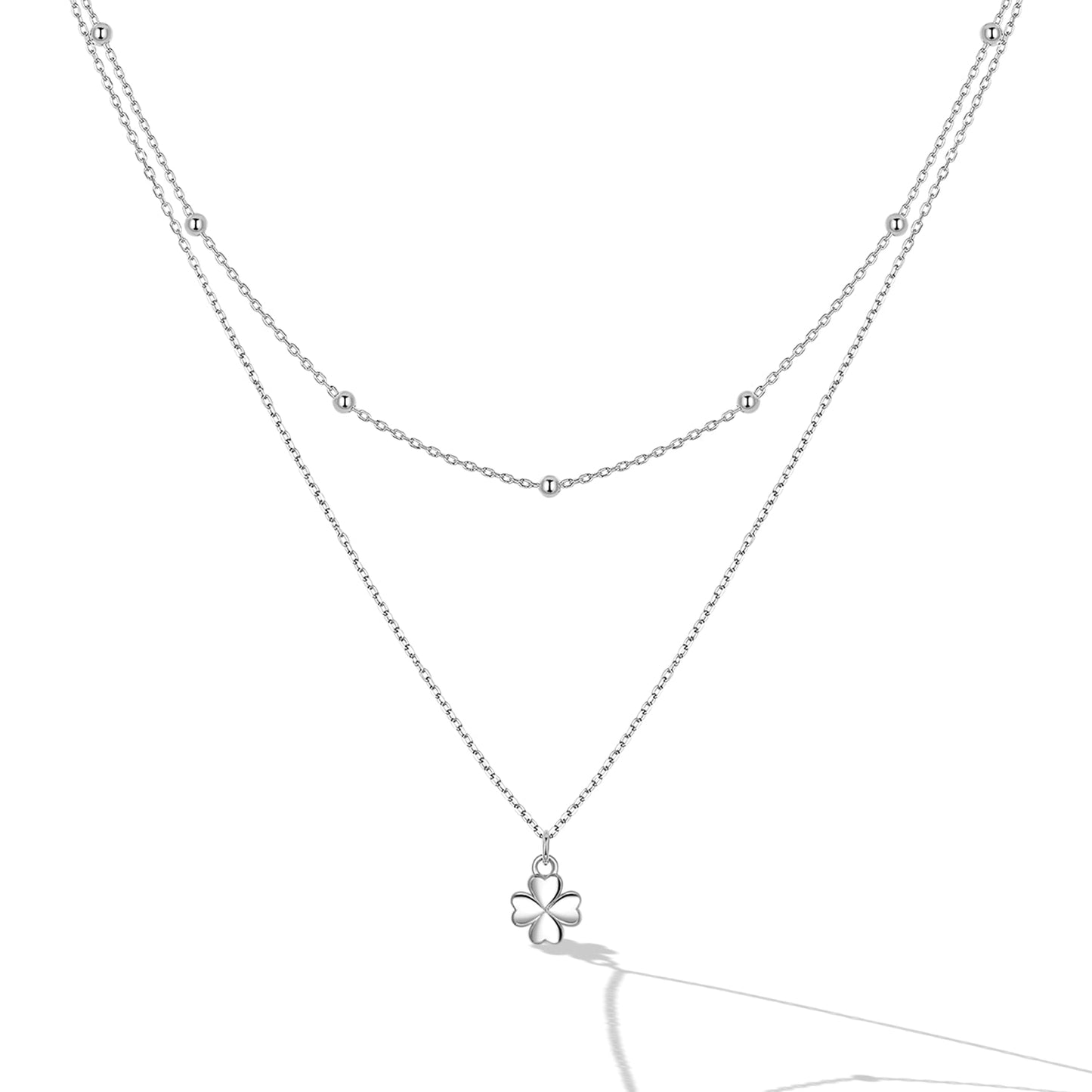 925 Sterling Silver Adjustable Necklace with Pendant for Women