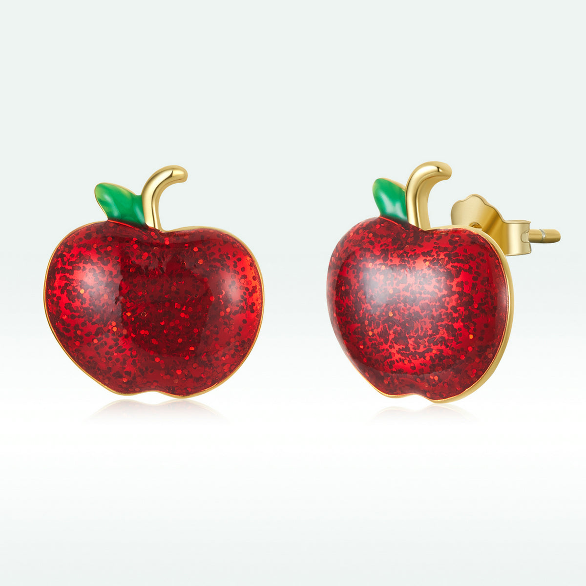 925 Sterling Silver Enamel Plated Gold Earrings