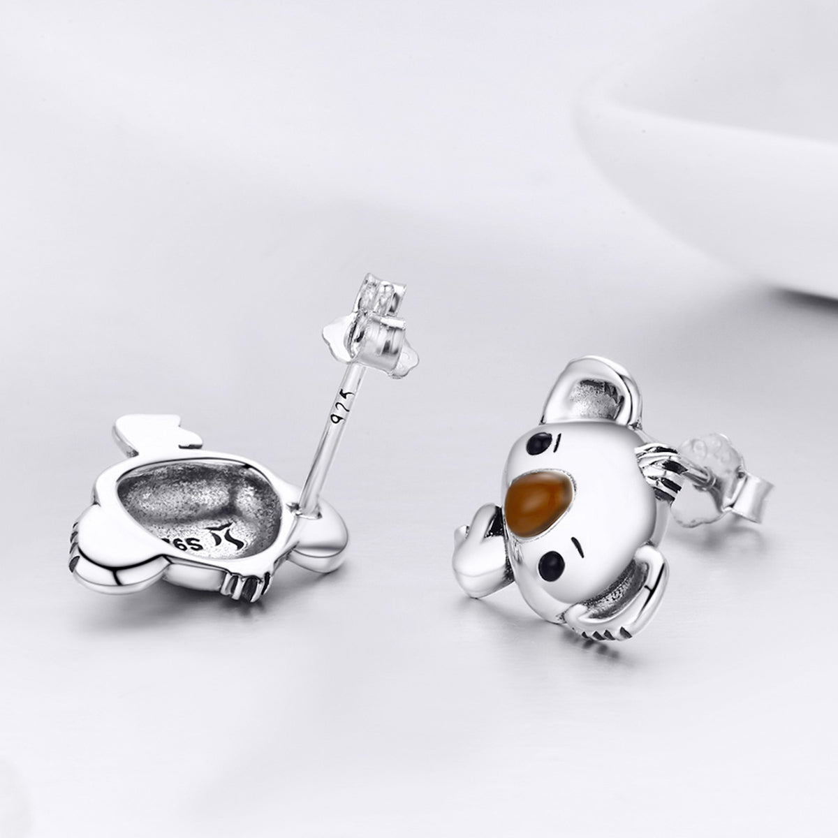 925 Sterling Silver Earrings 1.1*1.2cm for Women