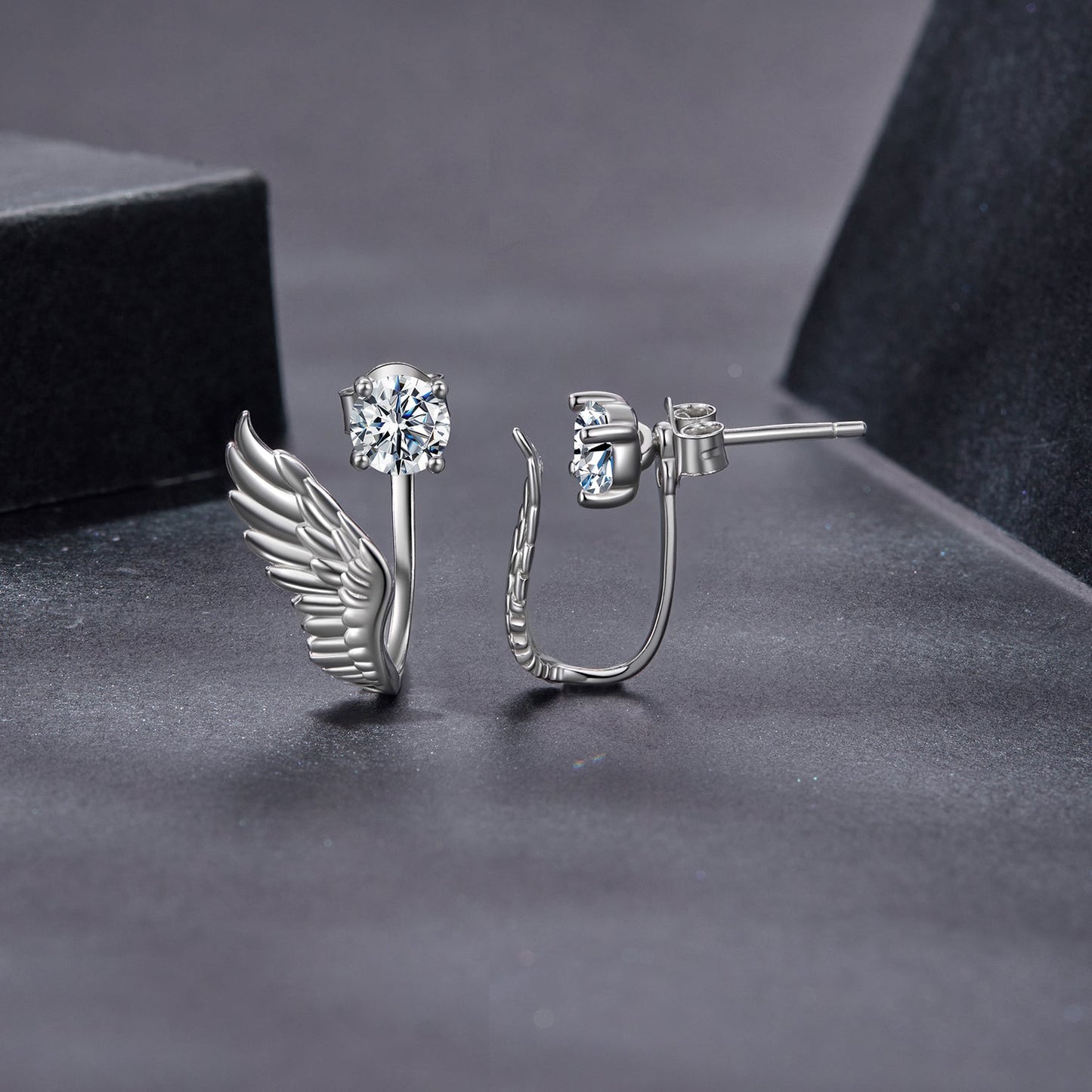925 Sterling Silver Moissanite 0.50 Carat Earrings for Women