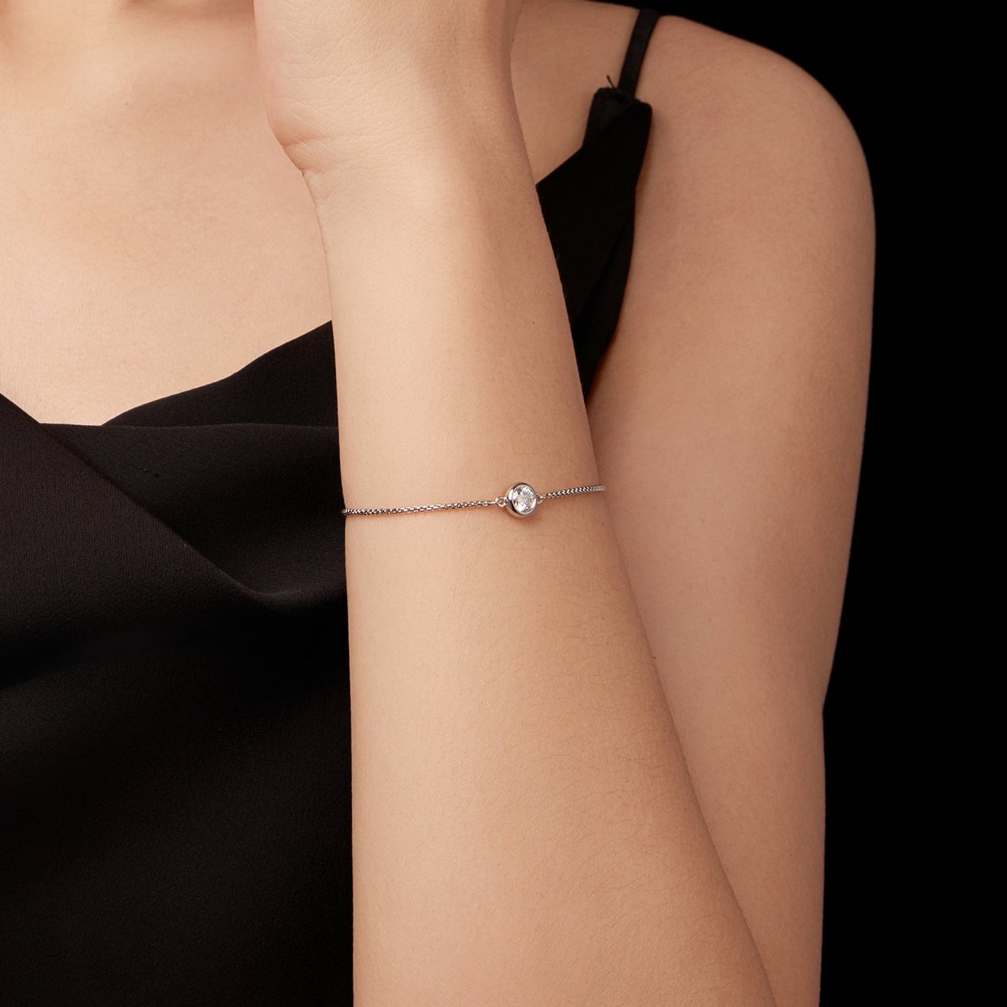 925 Sterling Silver 0.50 Carat Moissanite Bracelet for Women