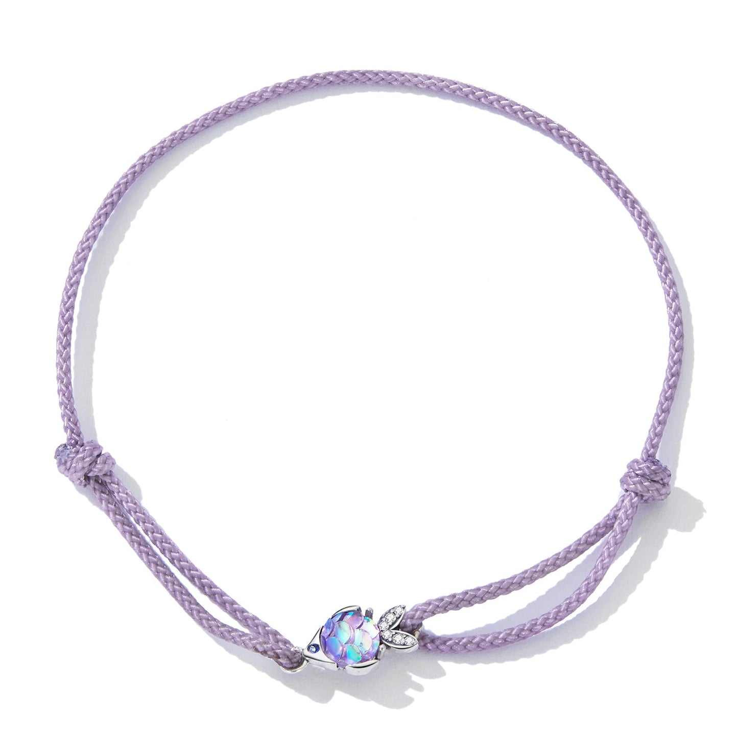 925 Sterling Silver Adjustable 24cm CZ Resin Bracelet for Women