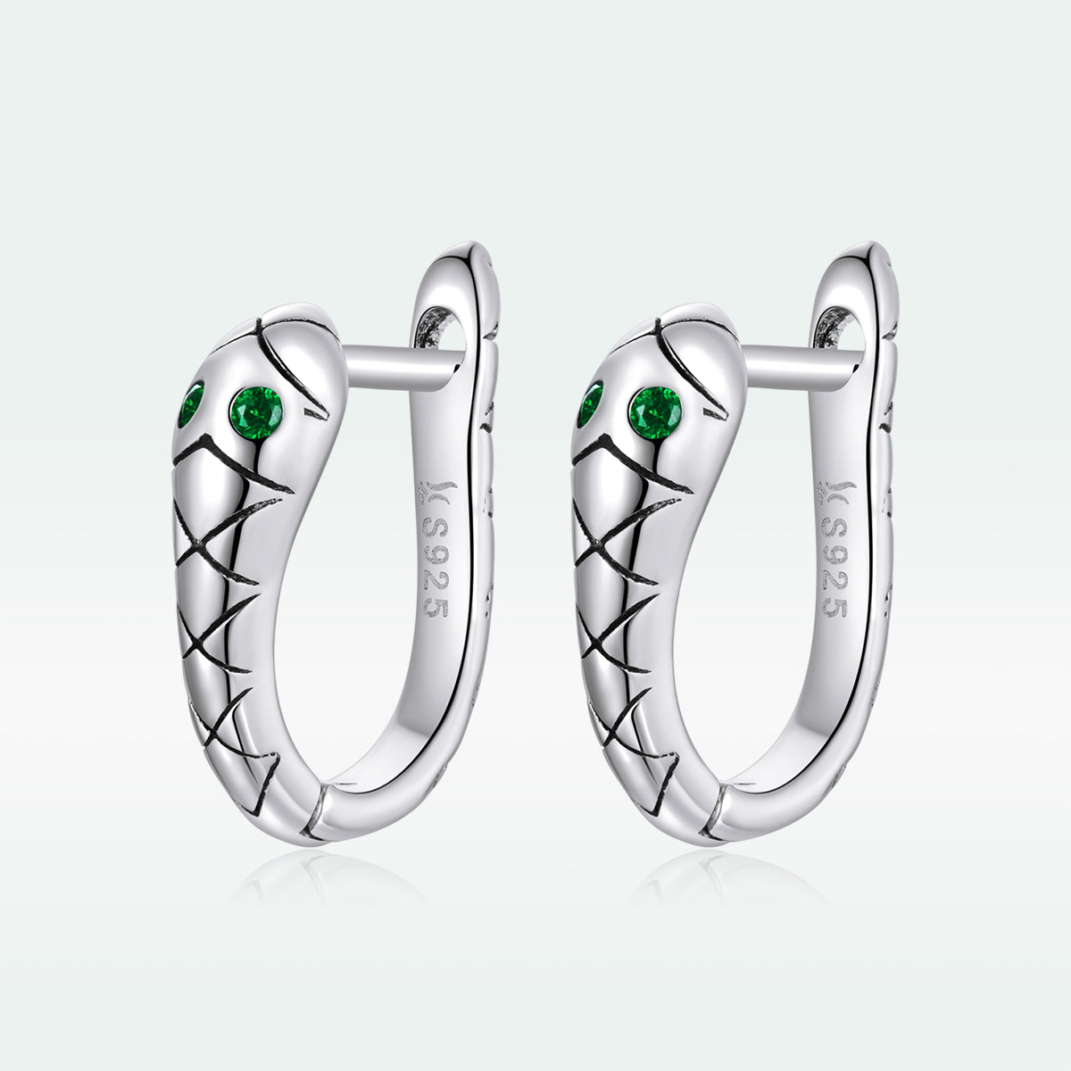 925 Sterling Silver Plated Platinum CZ Earrings for Women