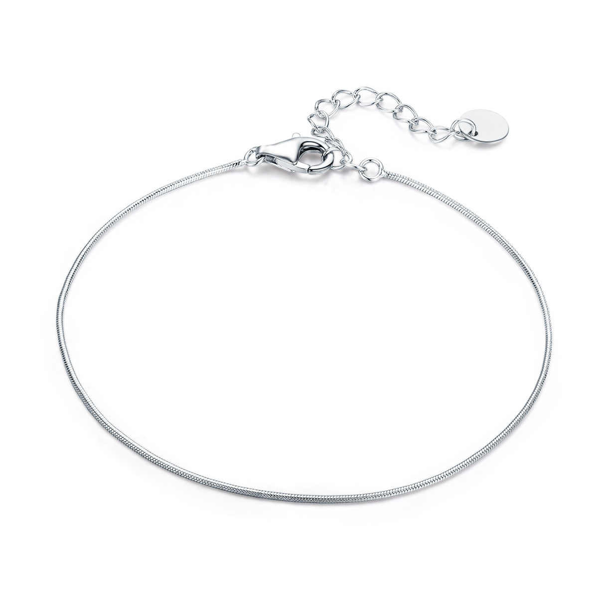 925 Sterling Silver Adjustable Platinum Plated Bracelet for Women