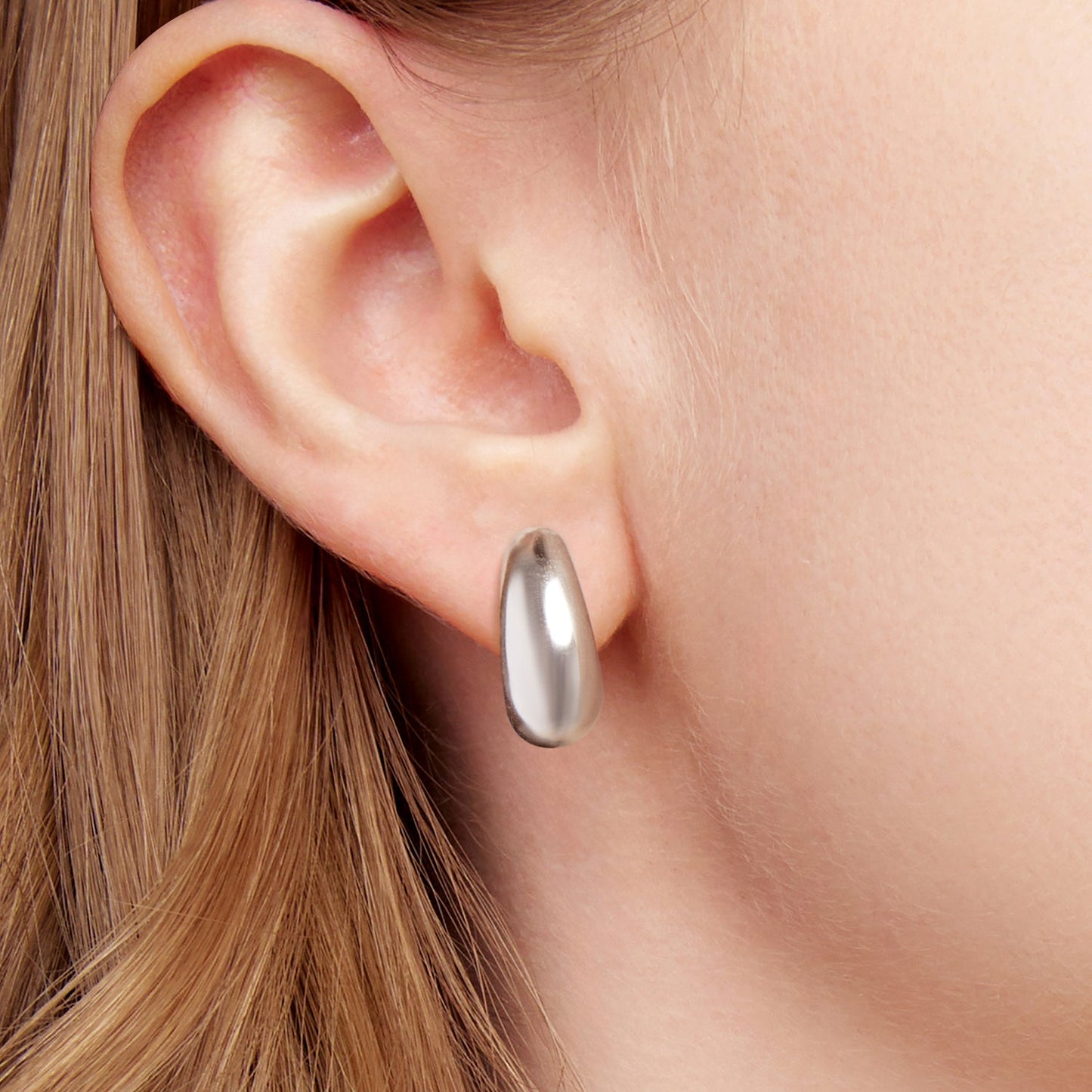 925 Sterling Silver White Gold Plated Earrings