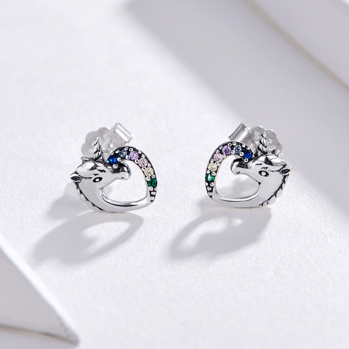 925 Sterling Silver Earrings with Oxidized Finish and Pavé Setting