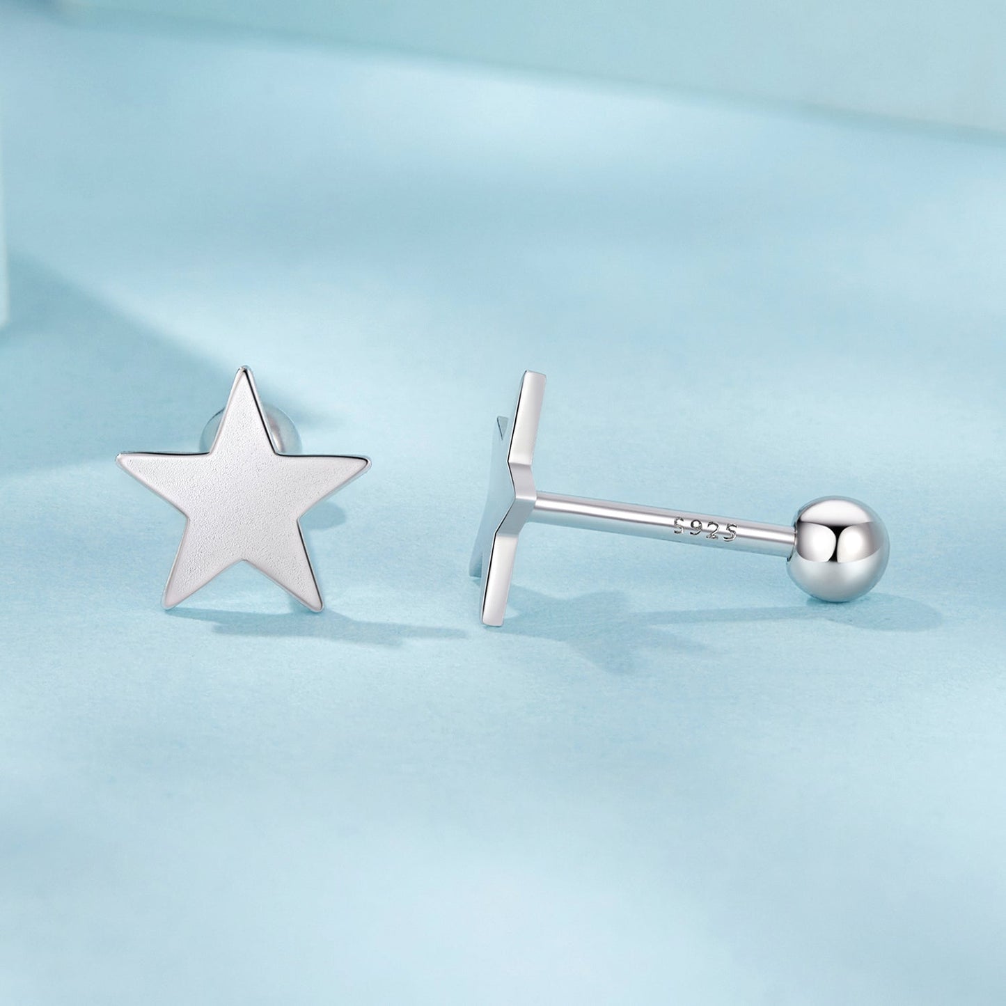 925 Sterling Silver Earrings 0.7cm