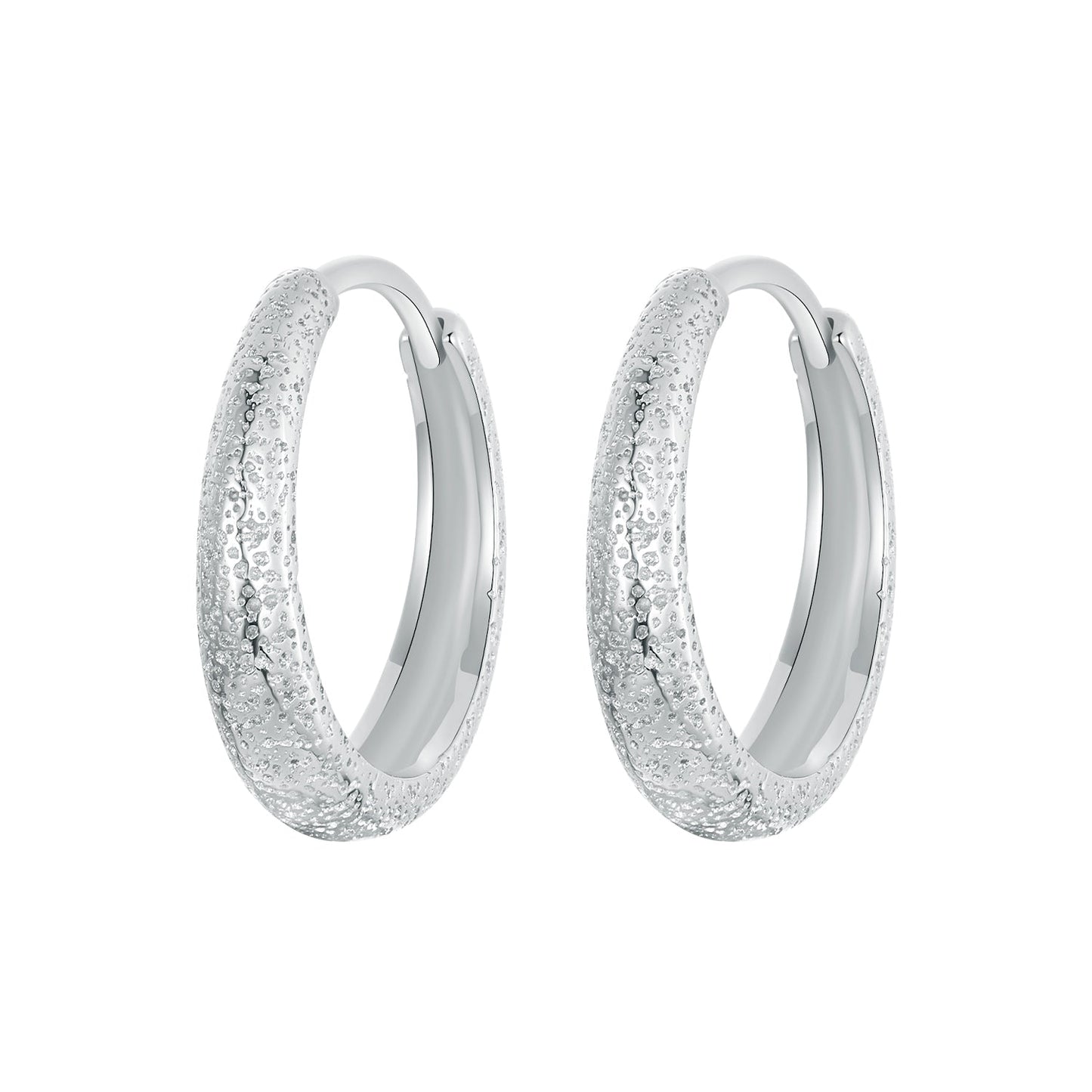 925 Sterling Silver Earrings 16*3mm with Platinum Plating for Women